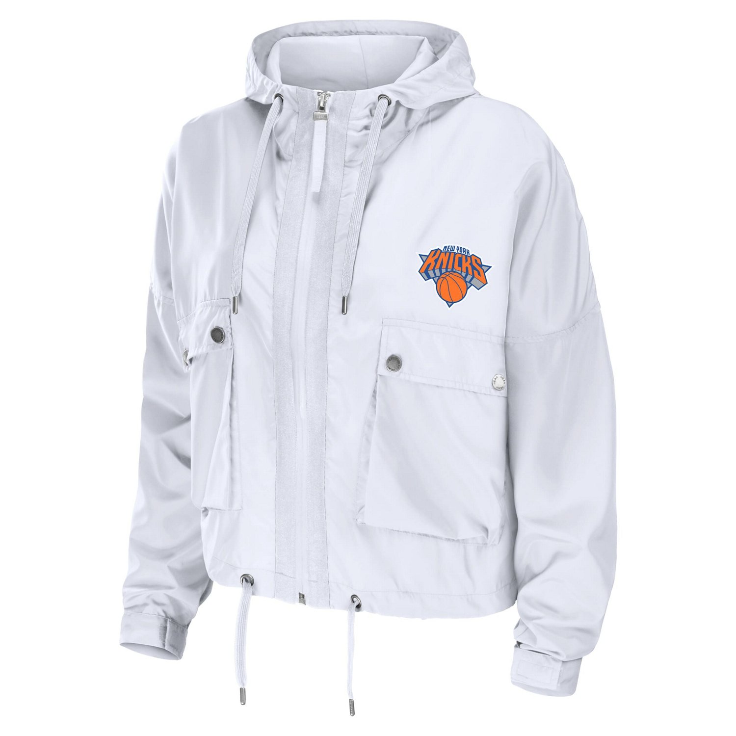 WEAR by Erin Andrews New York Knicks Cropped Full-Zip Windbreaker Jacket - view number 2