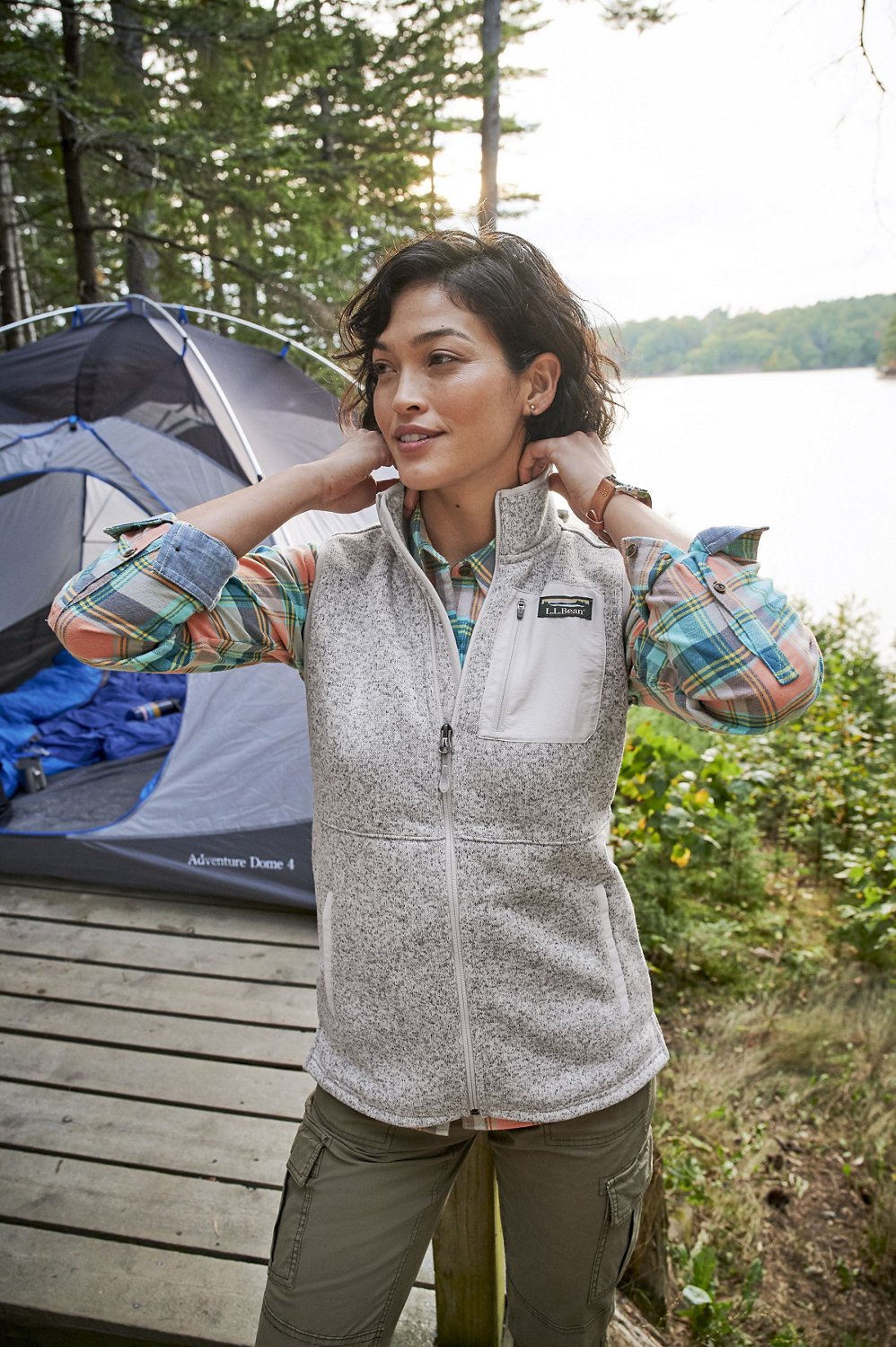 Women's Bean's Sweater Fleece Long Vest - view number 2