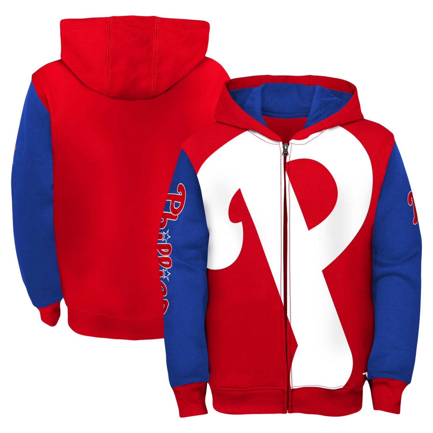Youth Fanatics Royal Philadelphia Phillies Postcard Full-Zip Hoodie Jacket