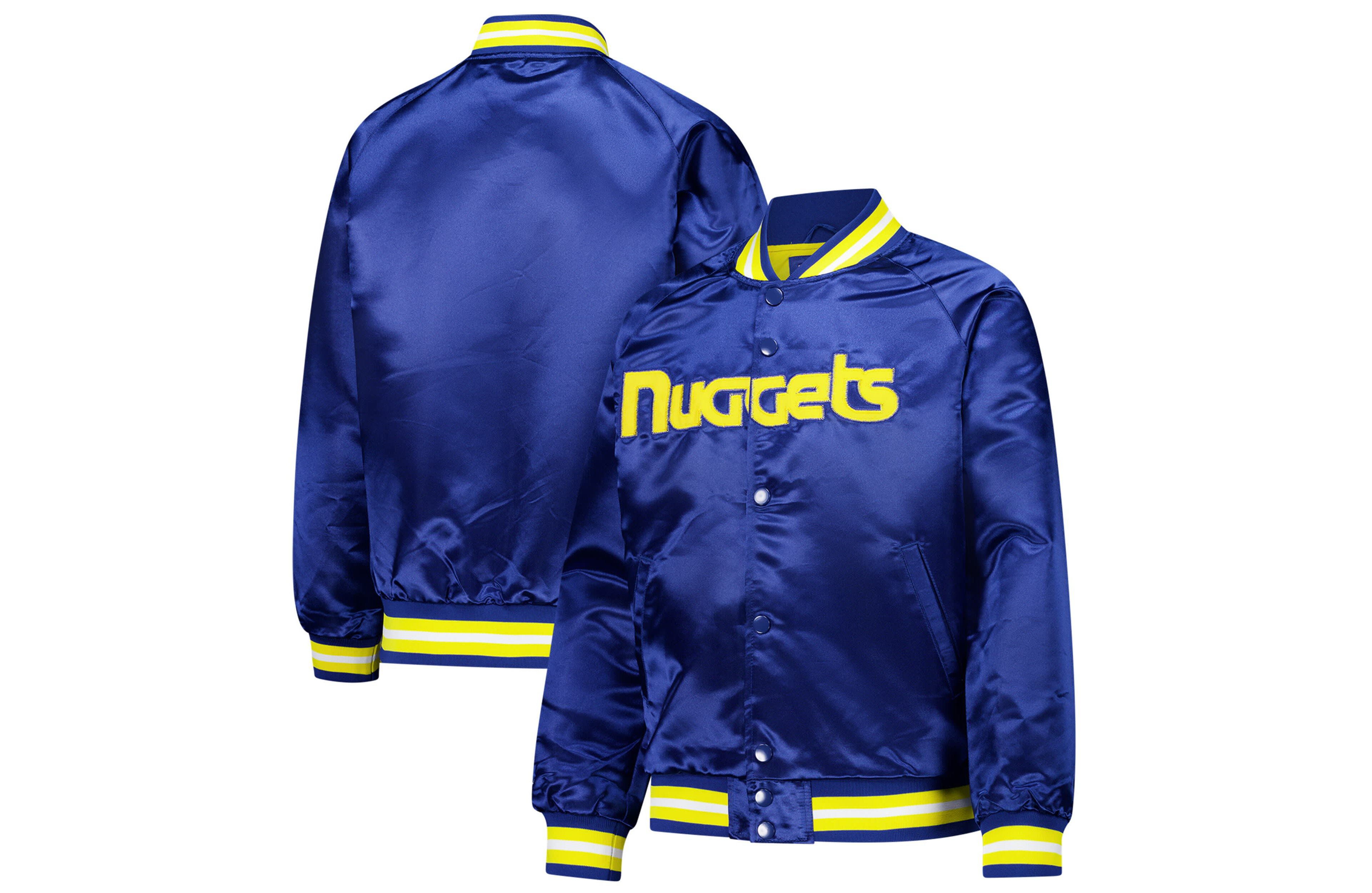 Youth Mitchell  Ness Denver Nuggets Hardwood Classics Satin Raglan Full-Snap Jacket