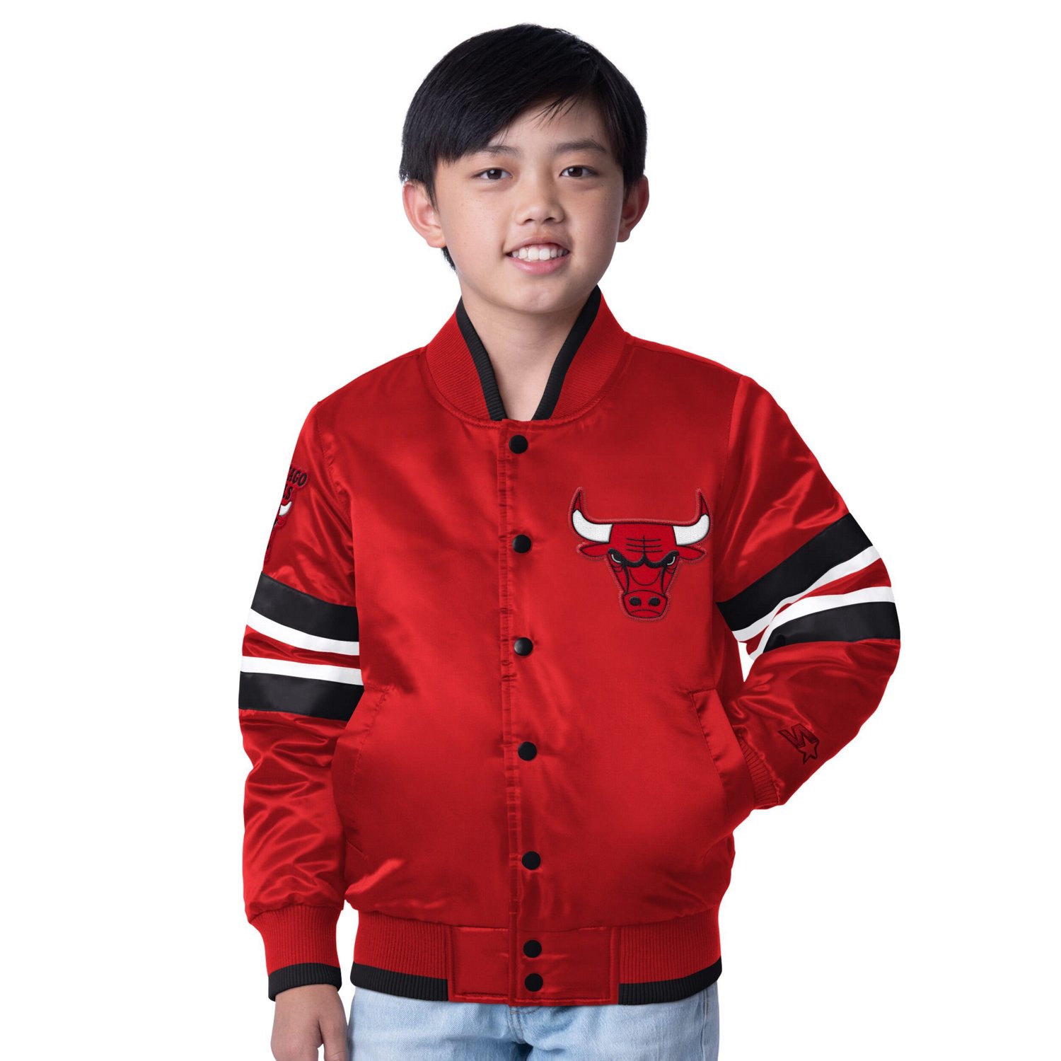 Youth Starter Chicago Bulls Scout Varsity Full-Snap Jacket