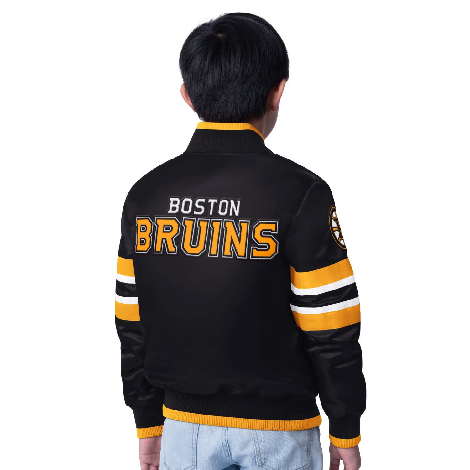 Youth Starter Gold Boston Bruins Scout 1 Full-Snap Varsity Jacket                                                                - view number 2