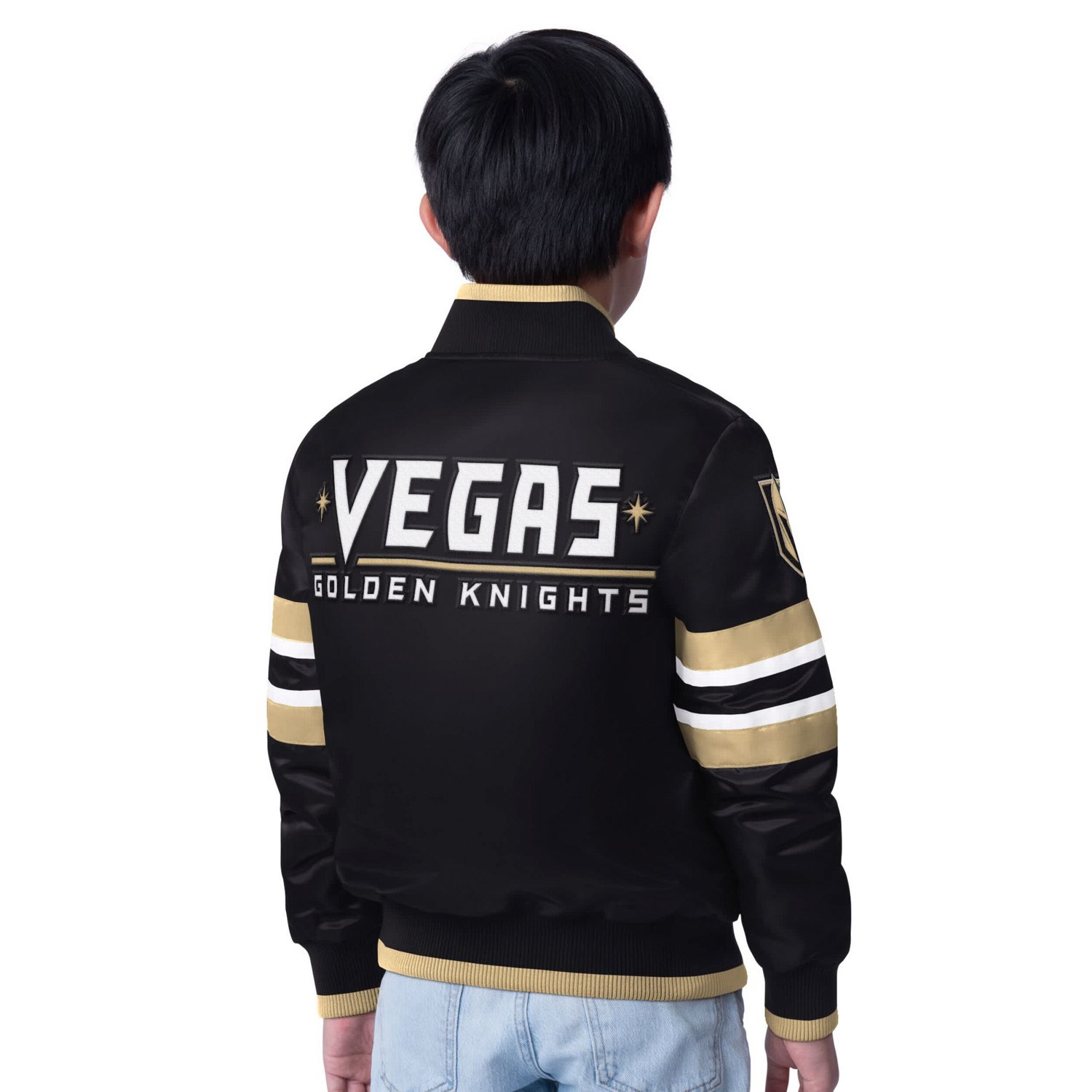 Youth Starter Gold Vegas Golden Knights Scout 1 Full-Snap Varsity Jacket                                                         - view number 2