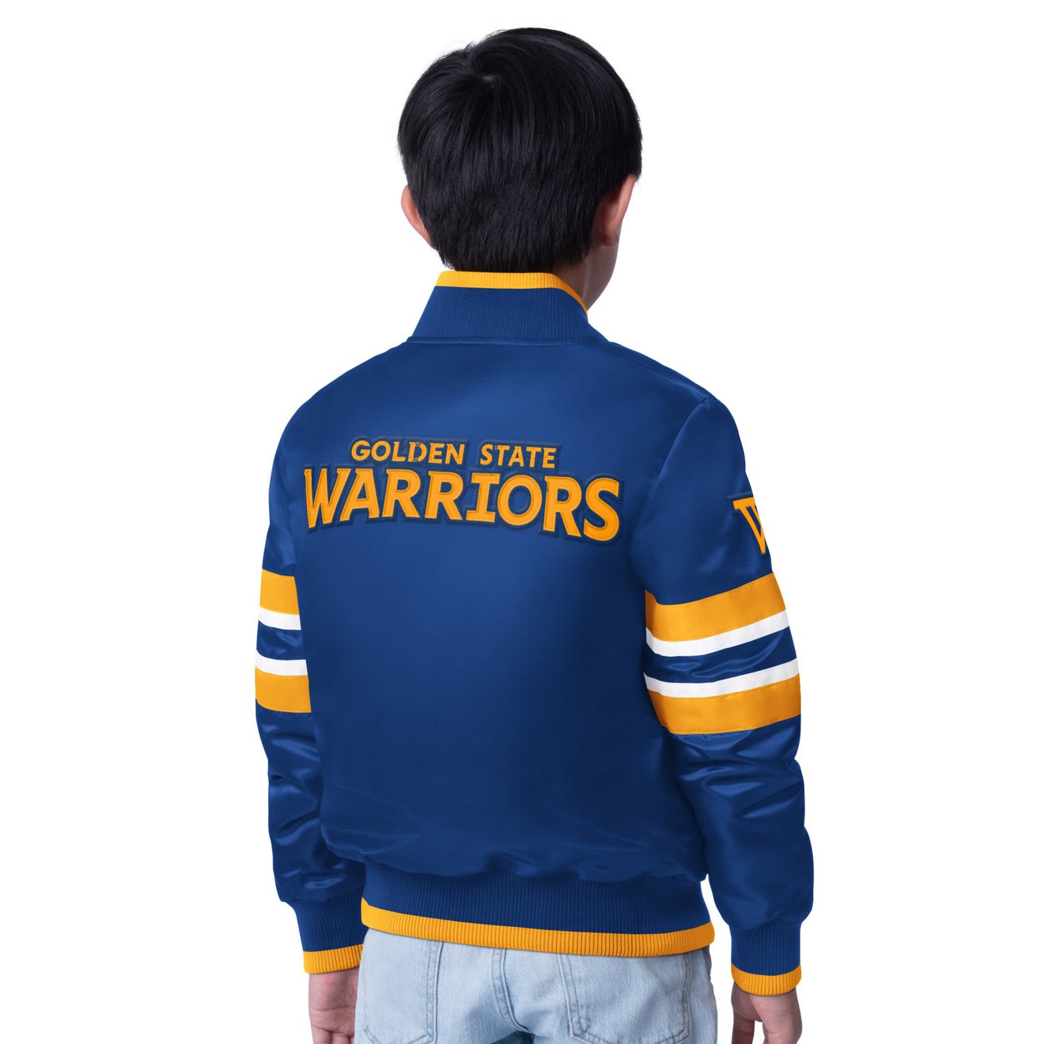 Youth Starter Golden State Warriors Scout Varsity Full-Snap Jacket
