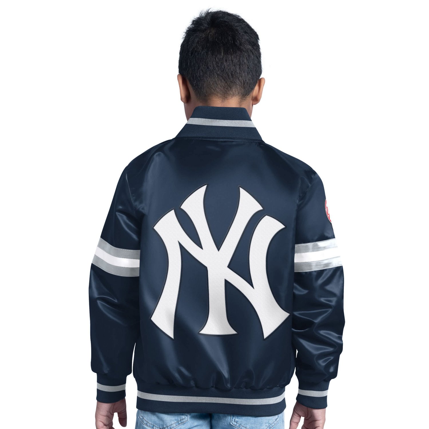 Youth Starter New York Yankees Scrimmage Full-Snap Varsity Jacket - view number 2
