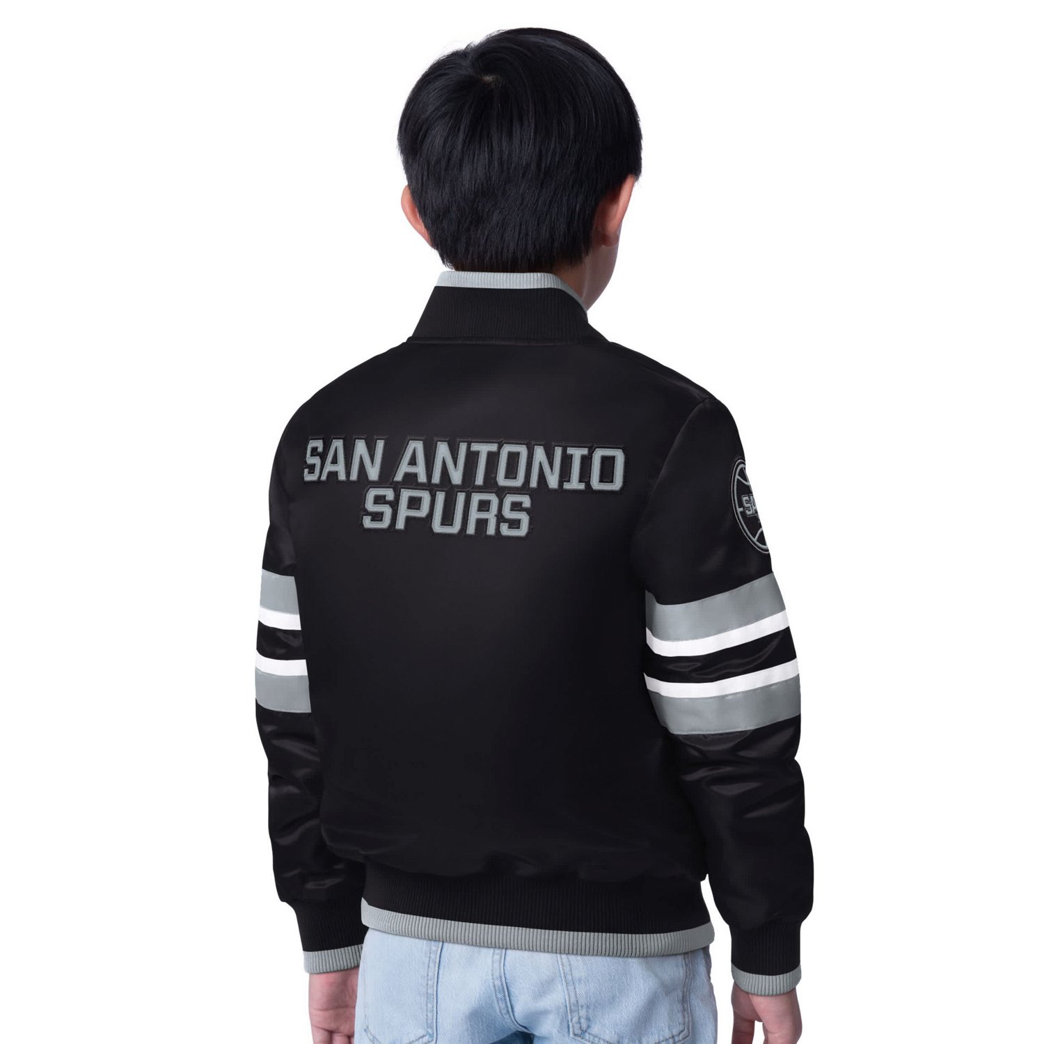 Youth Starter San Antonio Spurs Scout Varsity Full-Snap Jacket - view number 2