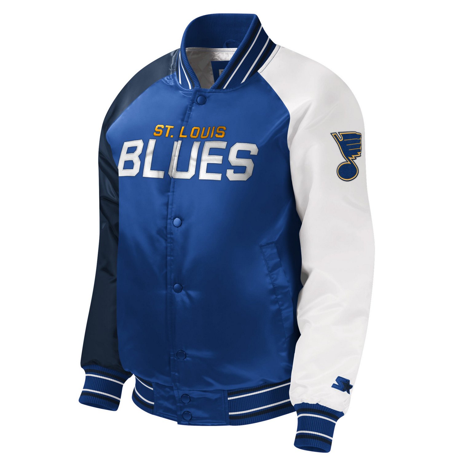 Youth Starter St Louis s Raglan Full-Snap Varsity Jacket - view number 2