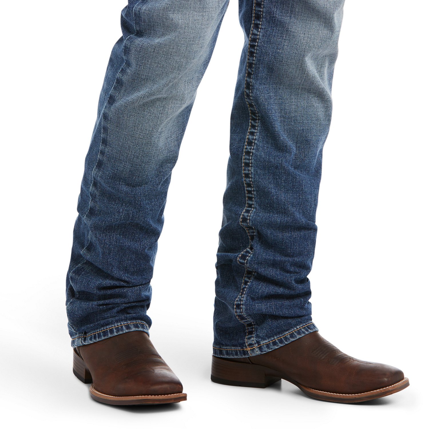 Ariat Men's M4 Low Rise Stretch Longspur Stackable Straight Leg Jeans - view number 4