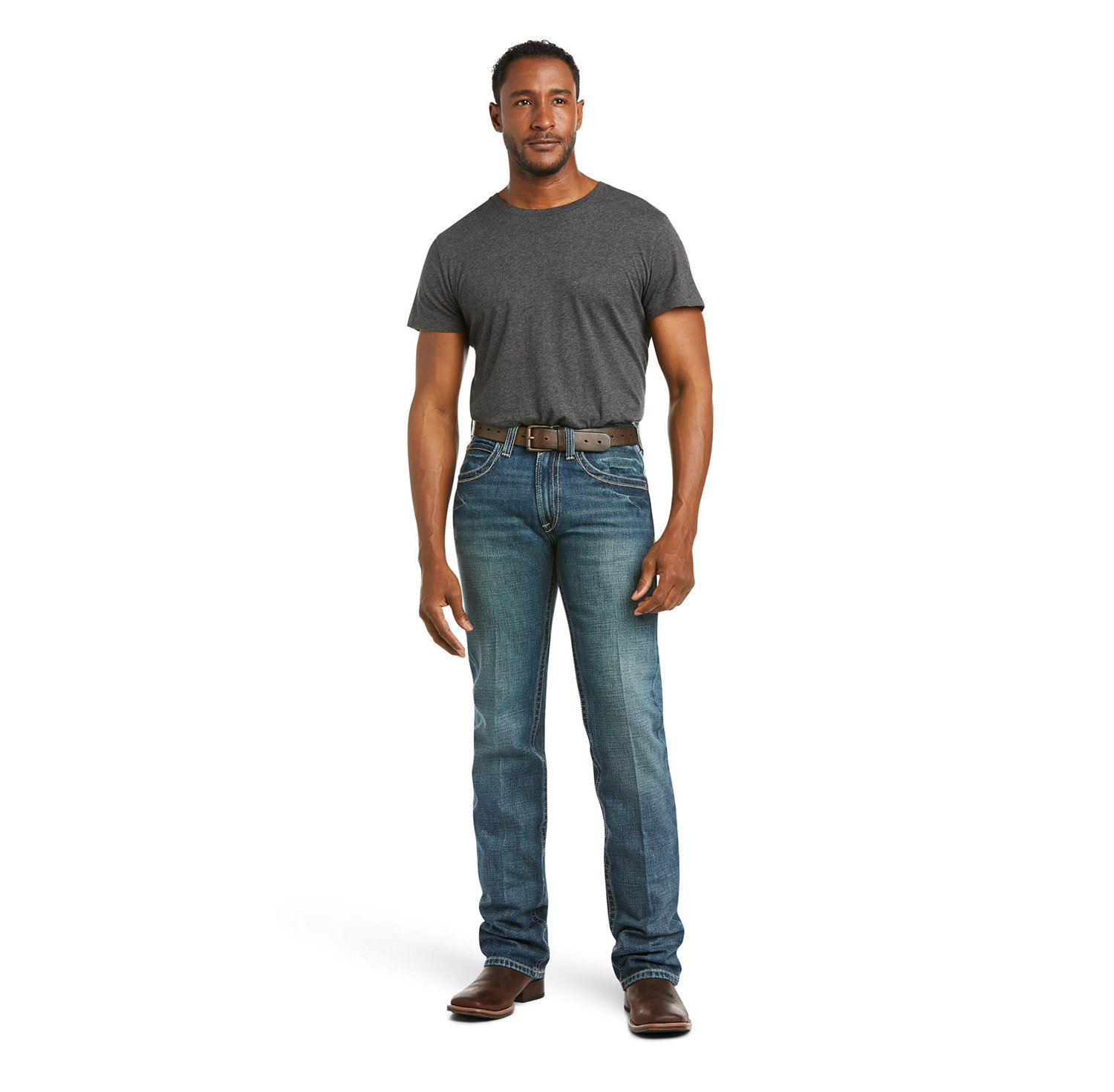Ariat Men's M5 Slim Boundary Stackable Straight Leg Jeans                                                                        - view number 2