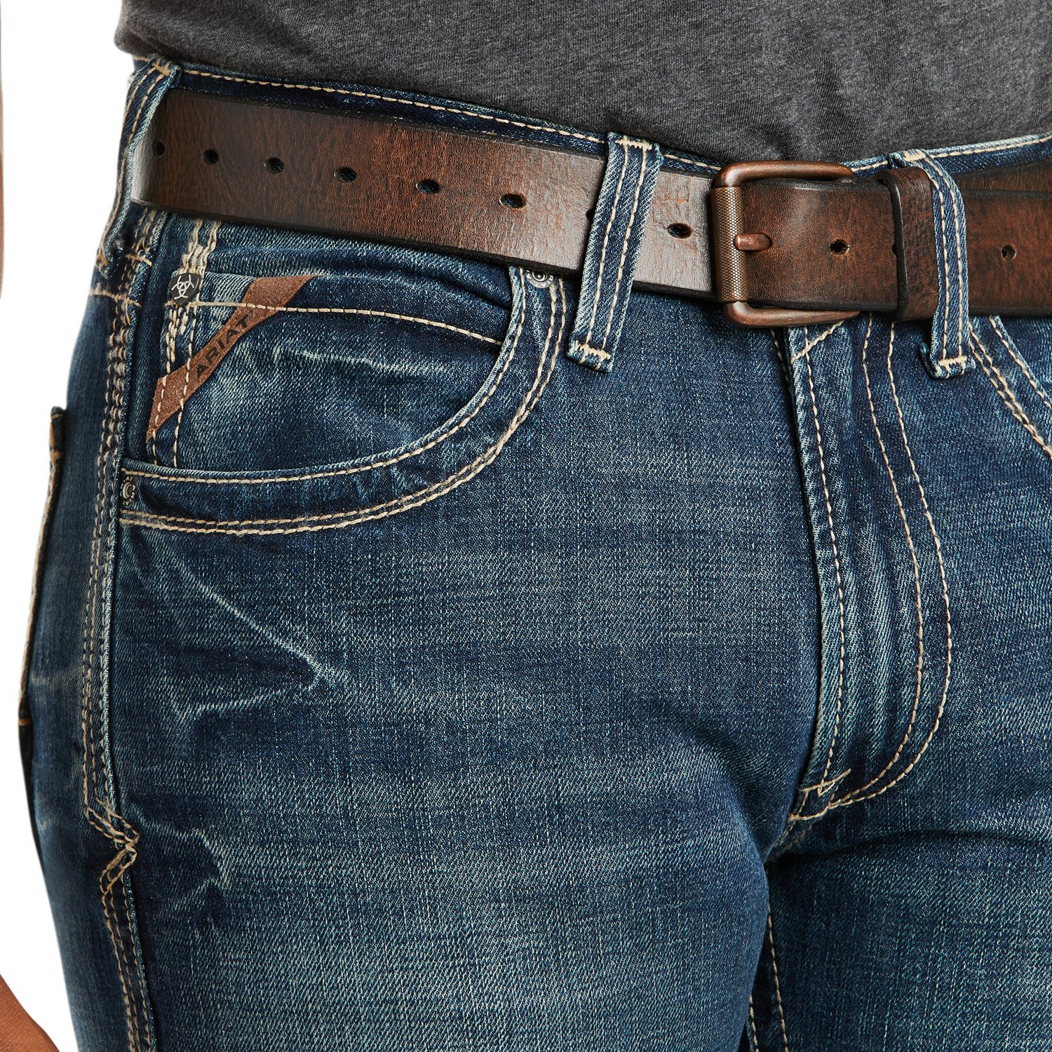 Ariat Men's M5 Slim Boundary Stackable Straight Leg Jeans                                                                        - view number 4