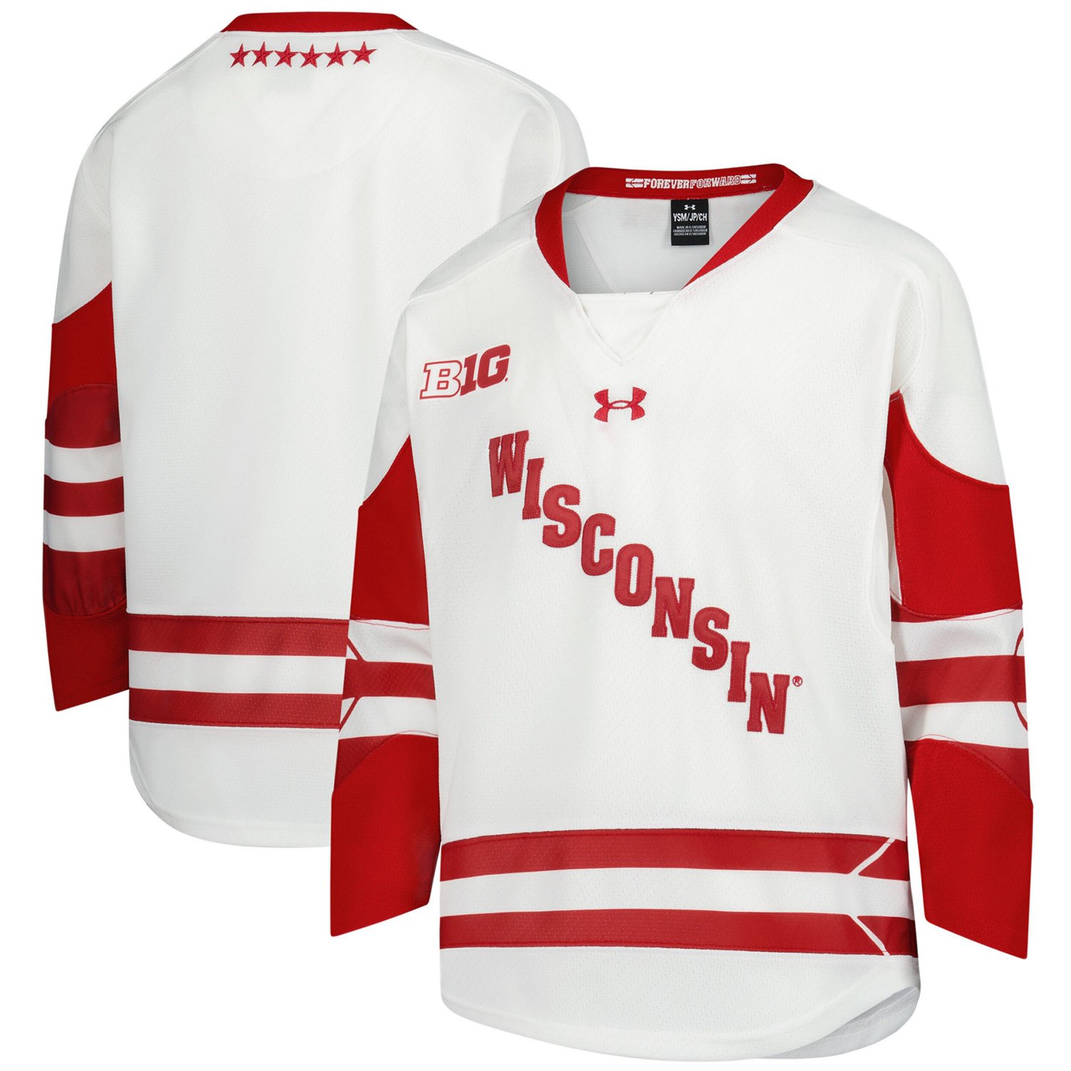 Youth Under Armour Wisconsin Badgers Replica Hockey Jersey - view number 1