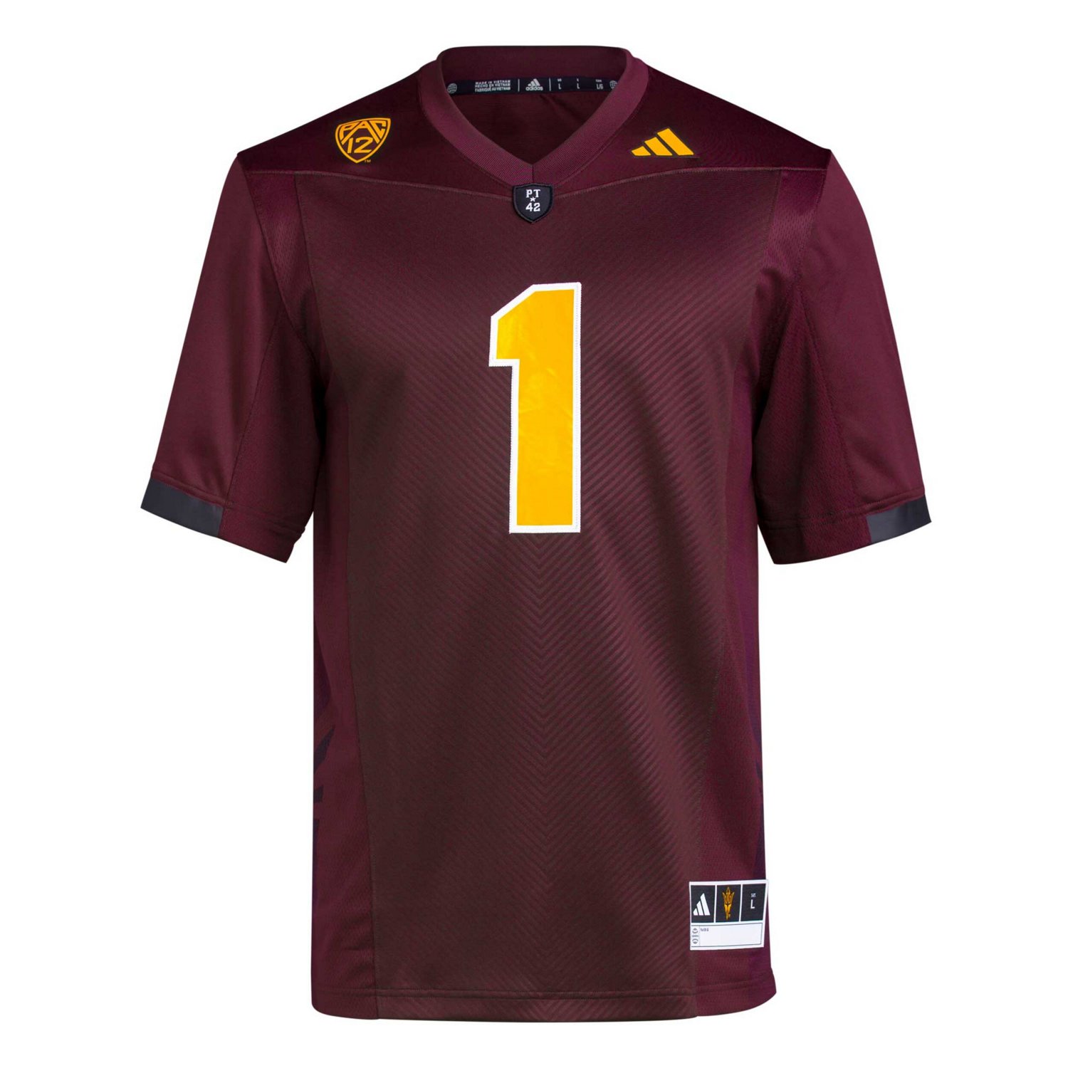 adidas 1 Arizona State Sun Devils Premier Football Jersey - view number 2