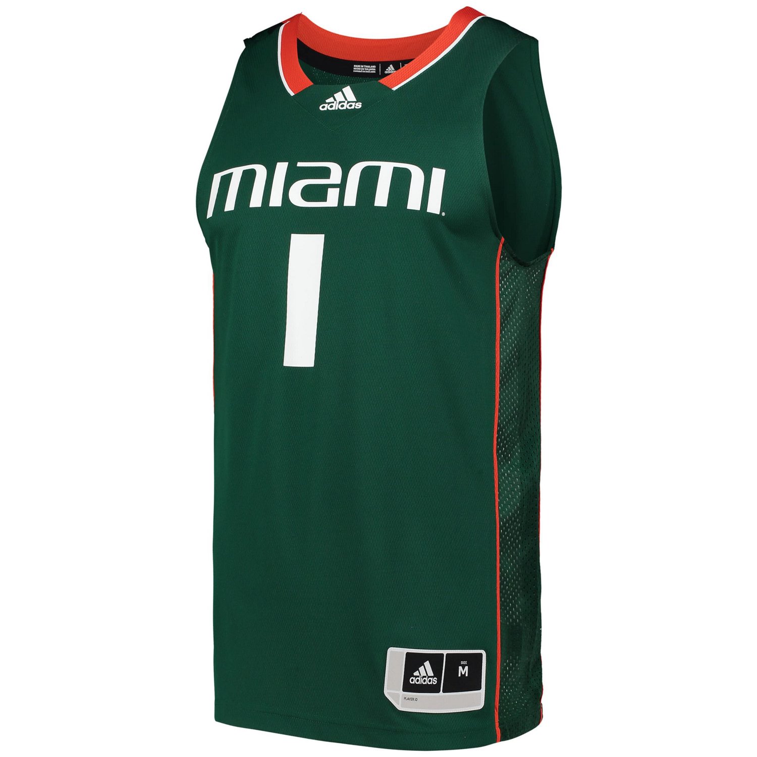 adidas 1 Miami Hurricanes Swingman Basketball Jersey                                                                             - view number 2