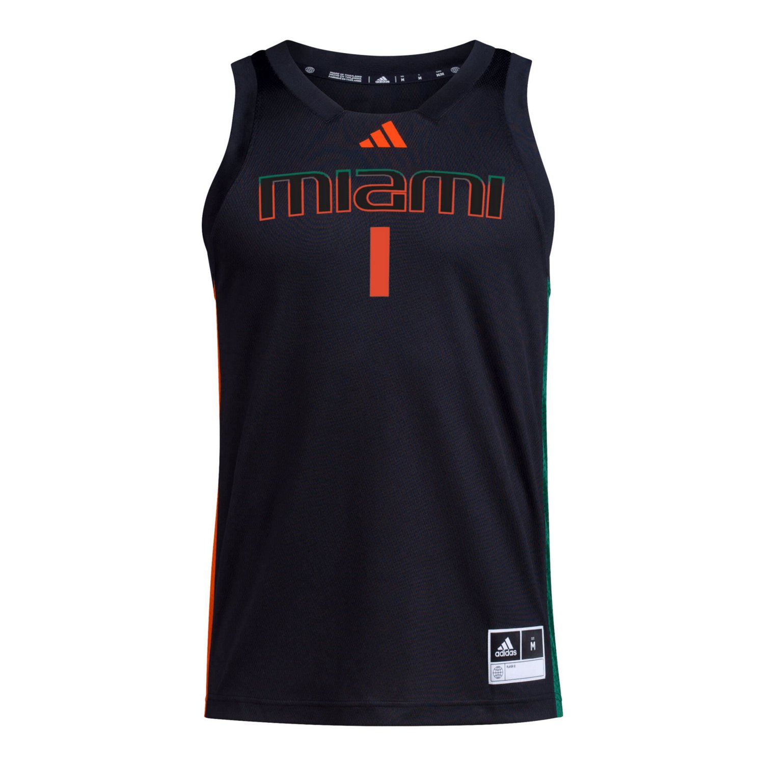 adidas 1 Miami Hurricanes Swingman Jersey                                                                                        - view number 2