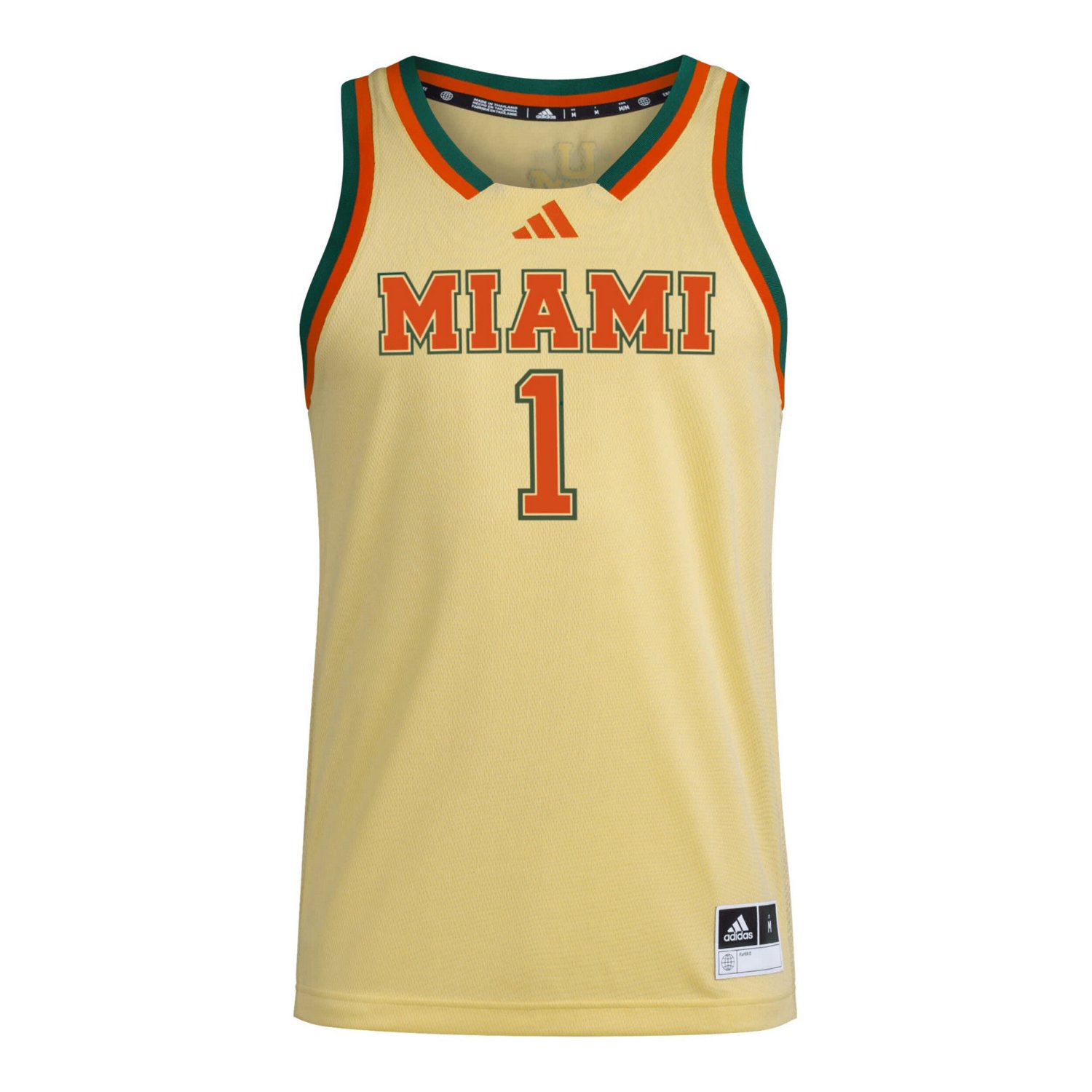 adidas 1 Miami Hurricanes Swingman Jersey                                                                                        - view number 2