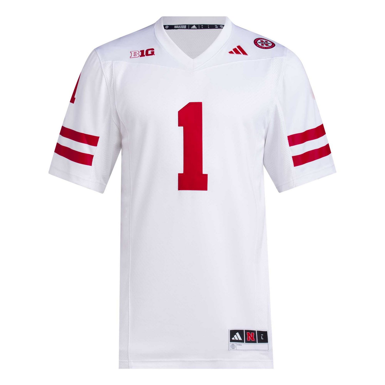 adidas 1 Nebraska Huskers Premier Football Jersey - view number 2