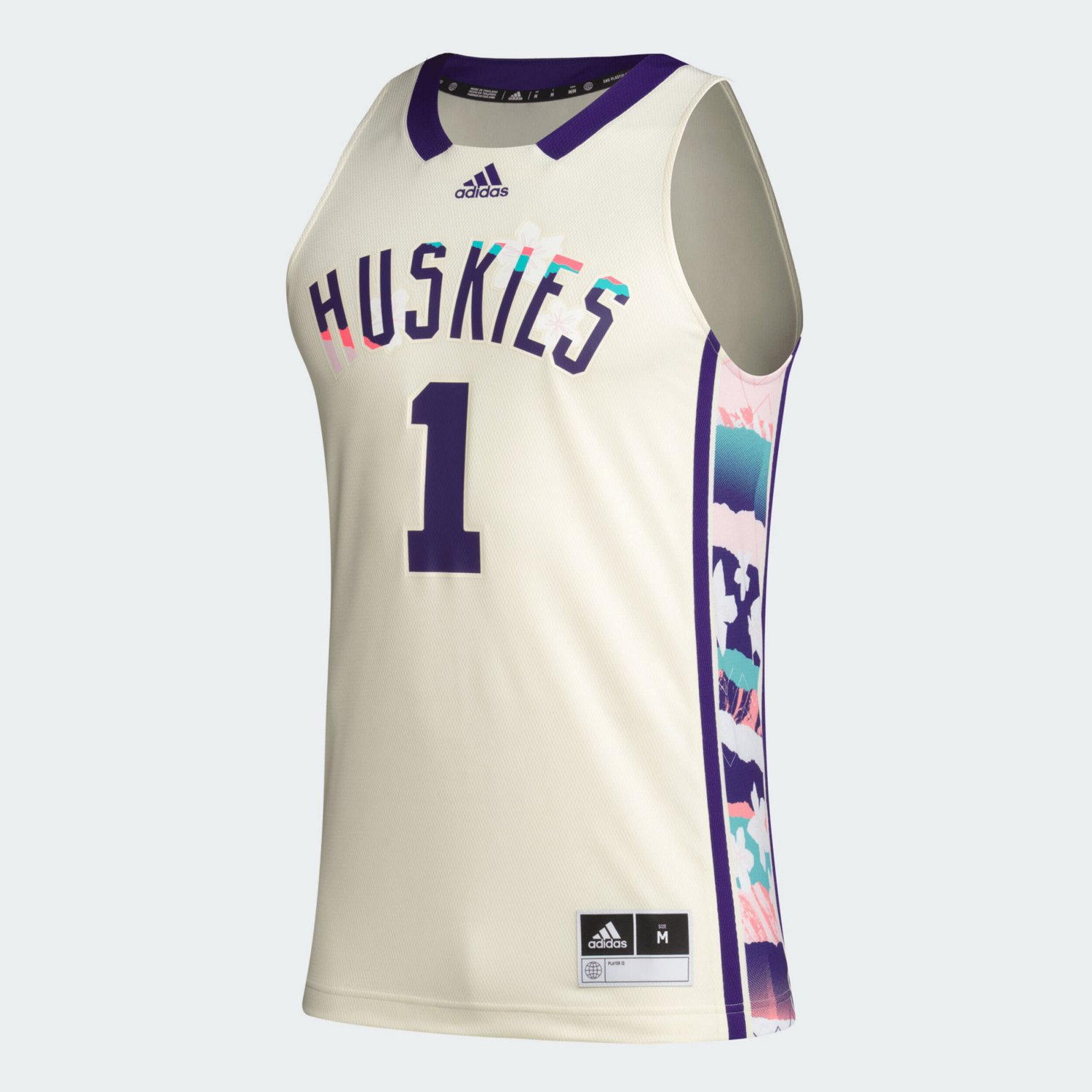 adidas 1 Washington Huskies Honoring Black Excellence Basketball Jersey                                                          - view number 2