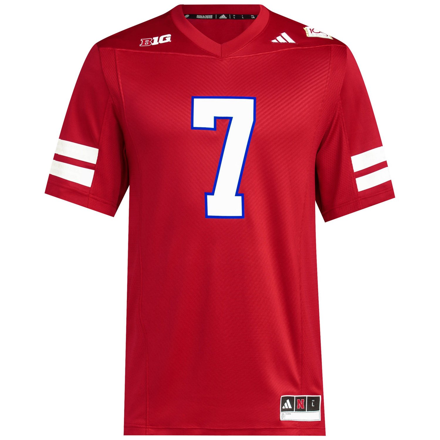 adidas 7 Nebraska Huskers Memorial Stadium 100th Anniversary Premier Football Jersey - view number 2