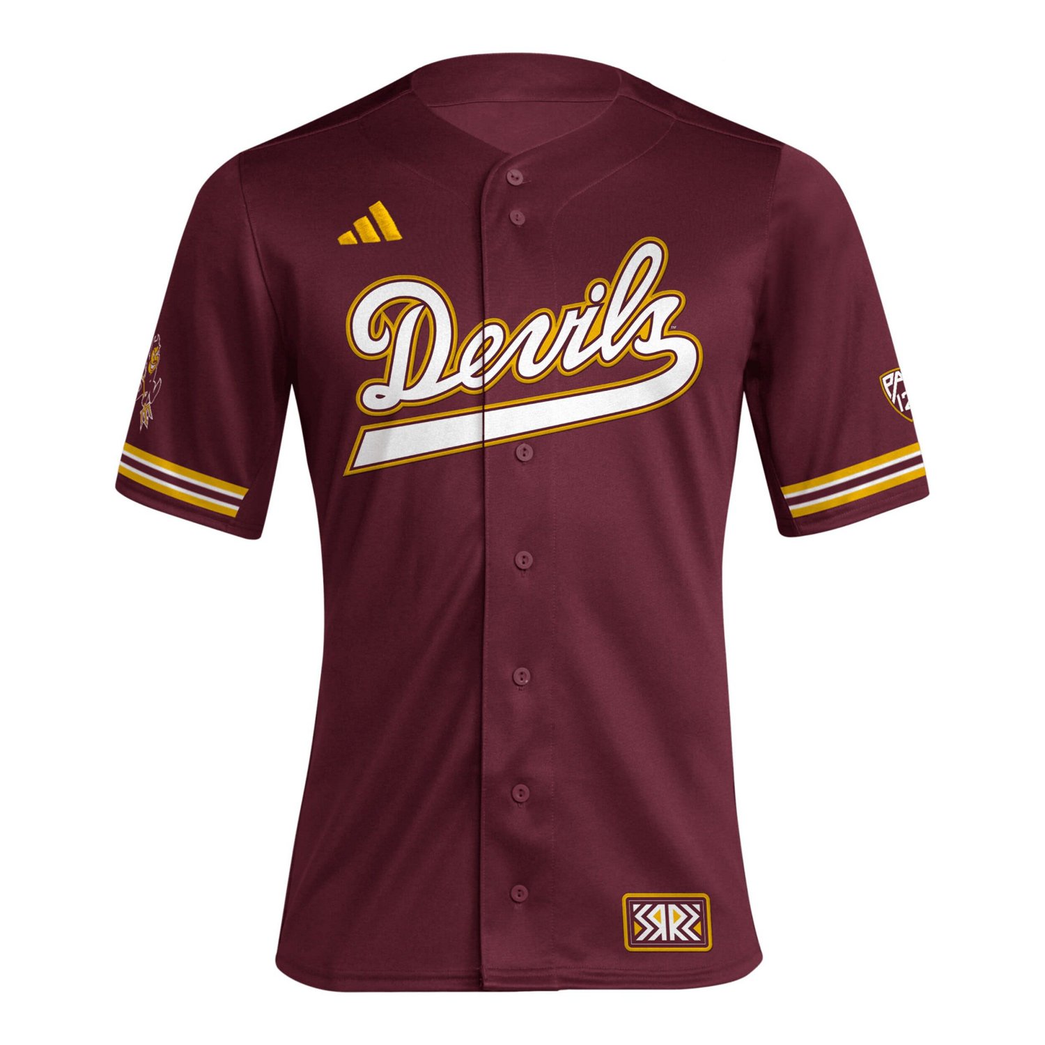 adidas Arizona State Sun Devils Reverse Retro Replica Baseball Jersey                                                            - view number 2