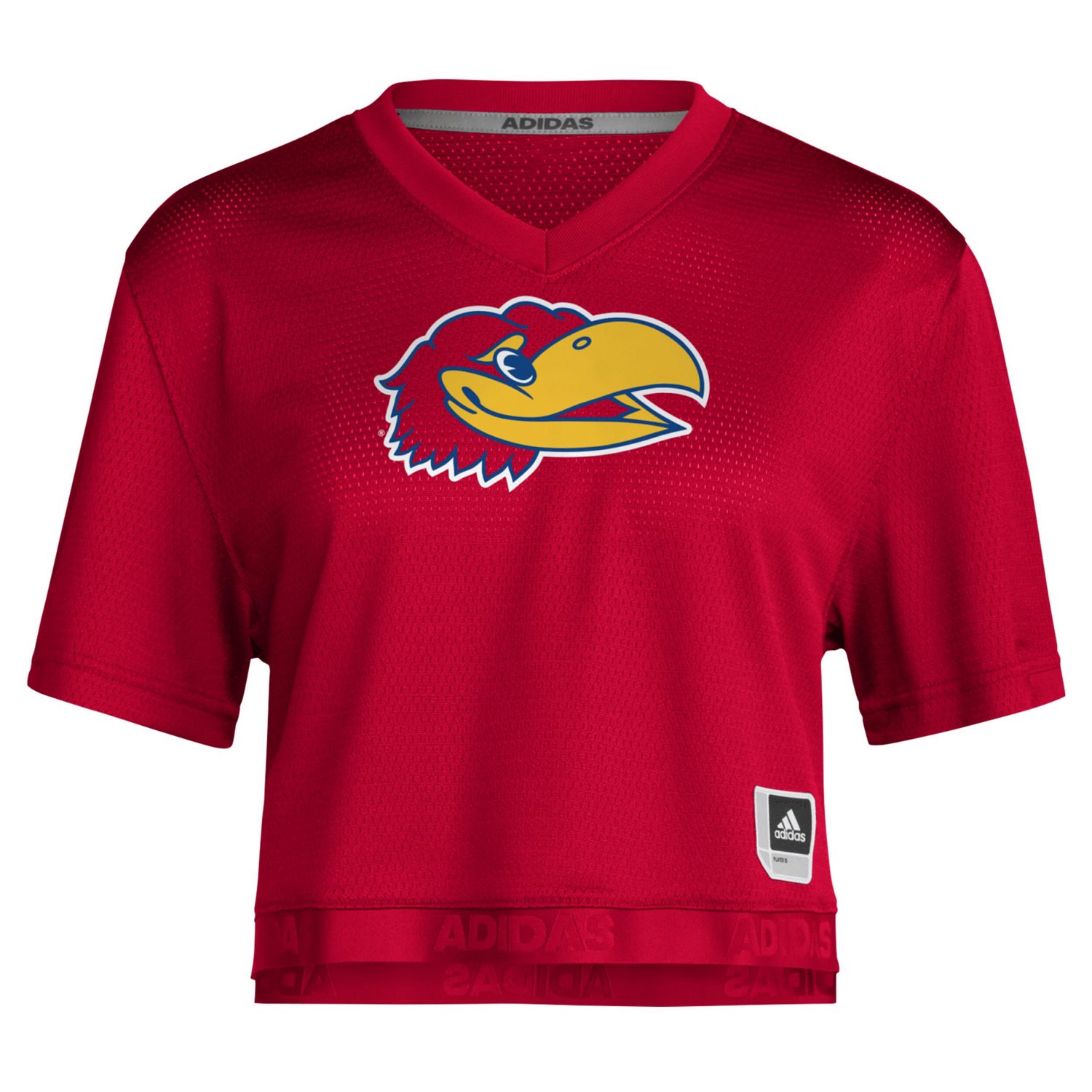 adidas Kansas Jayhawks Primegreen V-Neck Cropped Jersey - view number 2