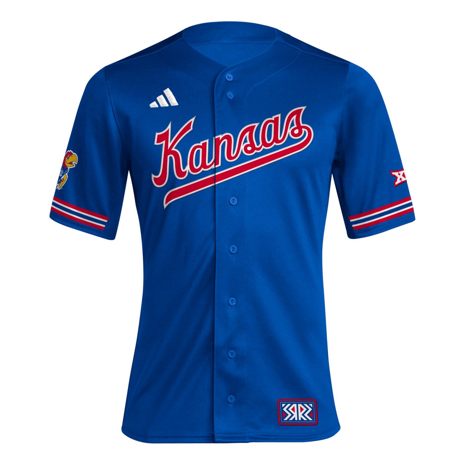 adidas Kansas Jayhawks Reverse Retro Replica Baseball Jersey - view number 2