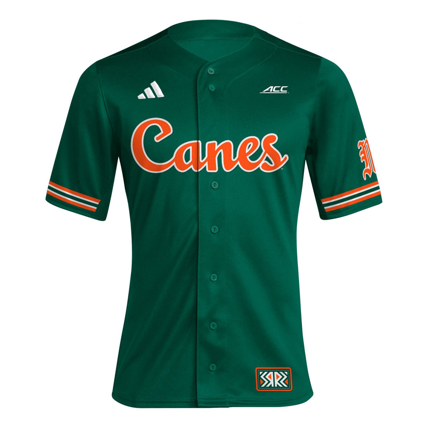 adidas Miami Hurricanes Reverse Retro Replica Baseball Jersey - view number 2