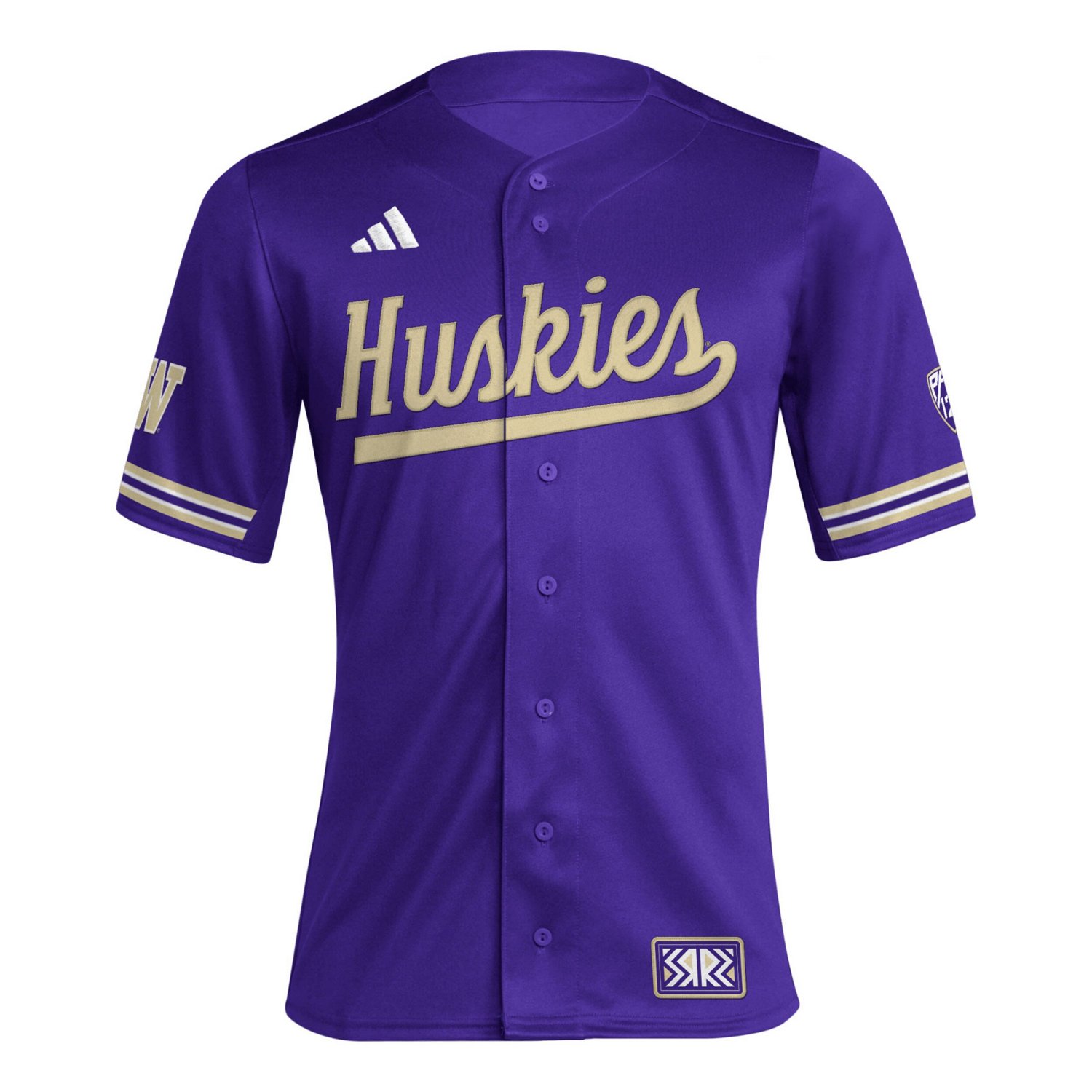 adidas Washington Huskies Reverse Retro Replica Baseball Jersey - view number 2