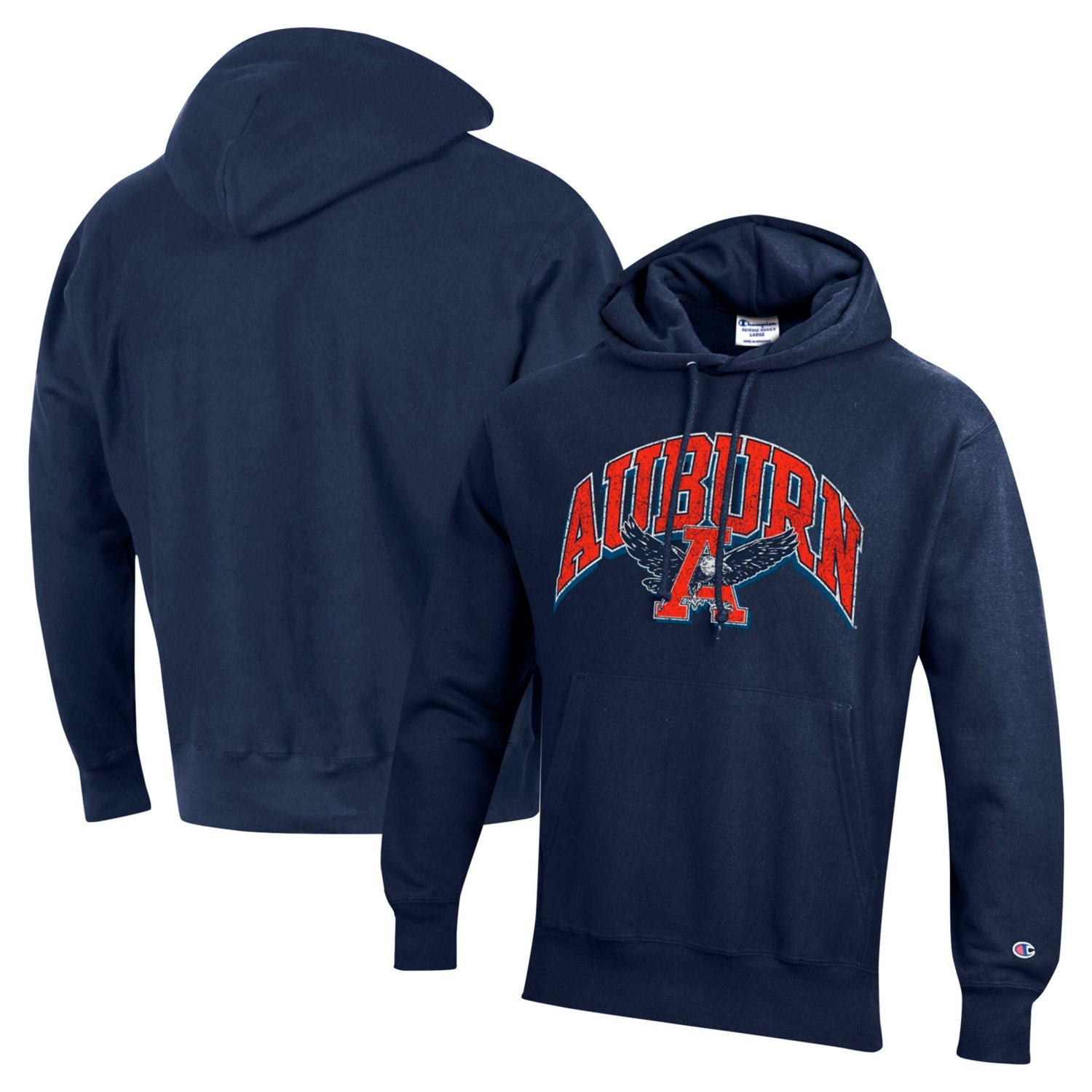 Champion Auburn Tigers Vault Late Night Reverse Weave Pullover Hoodie                                                            - view number 1