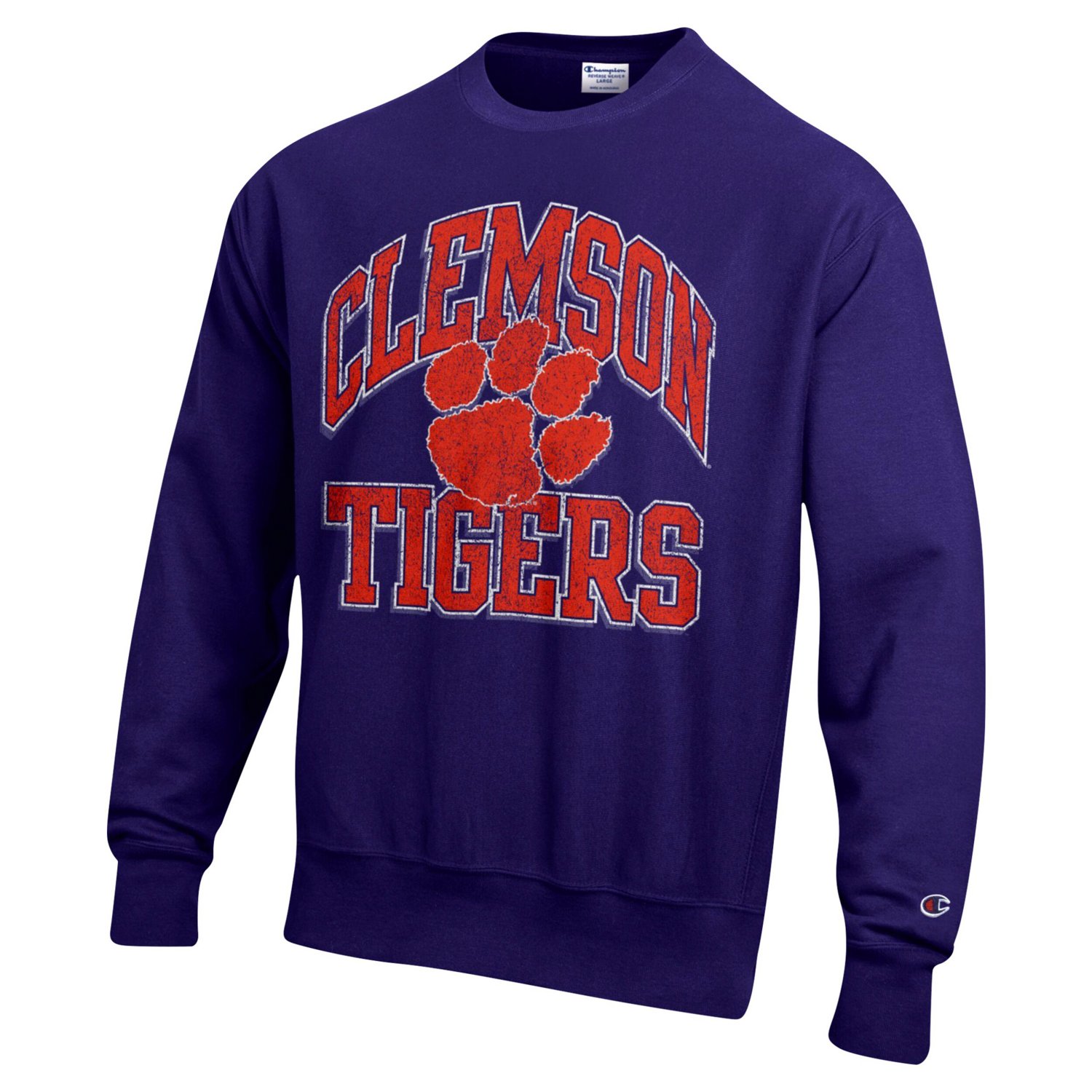 Champion Clemson Tigers Vault Late Night Reverse Weave Pullover Sweatshirt - view number 2