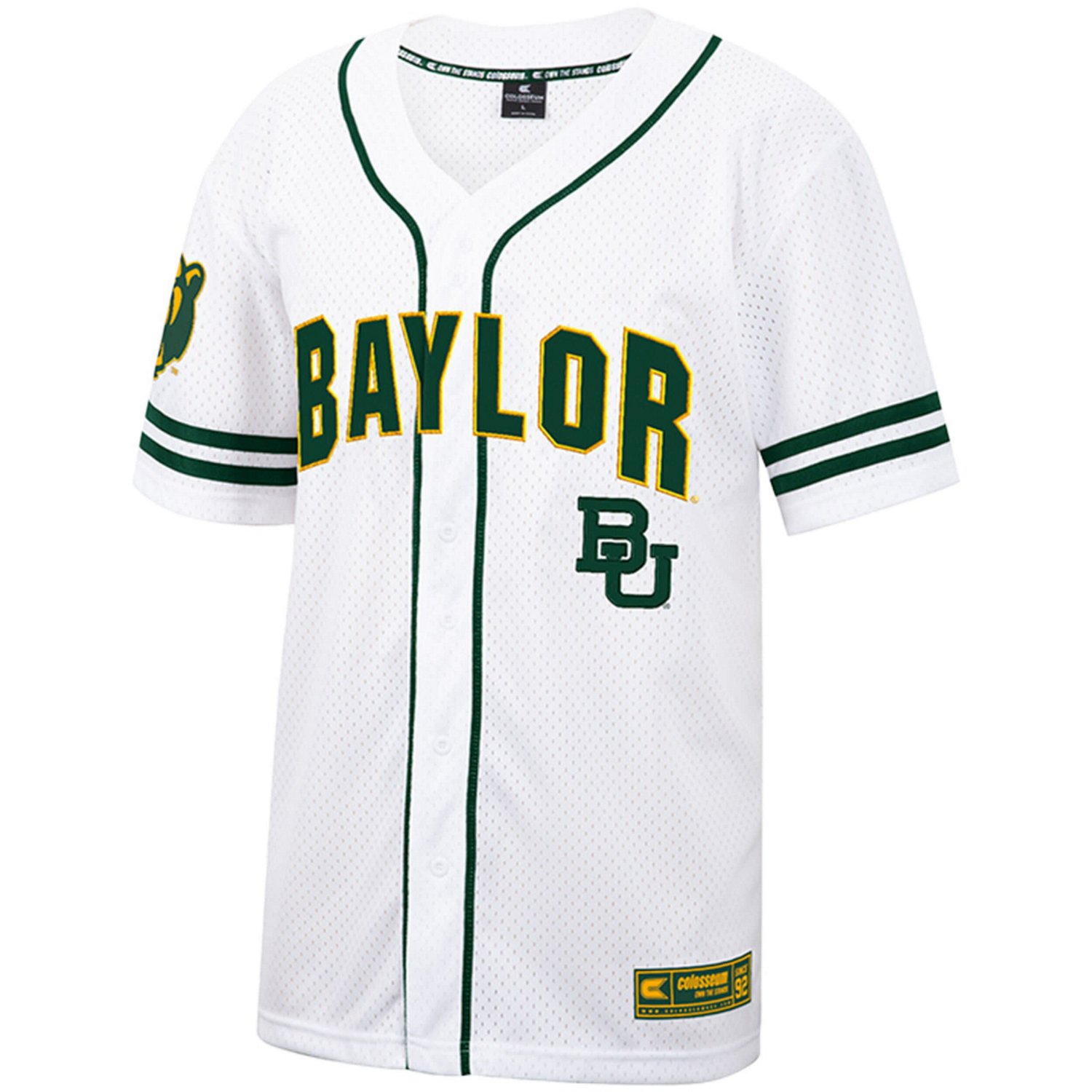 Colosseum Baylor Bears Free Spirited Mesh Button-Up Baseball Jersey - view number 2
