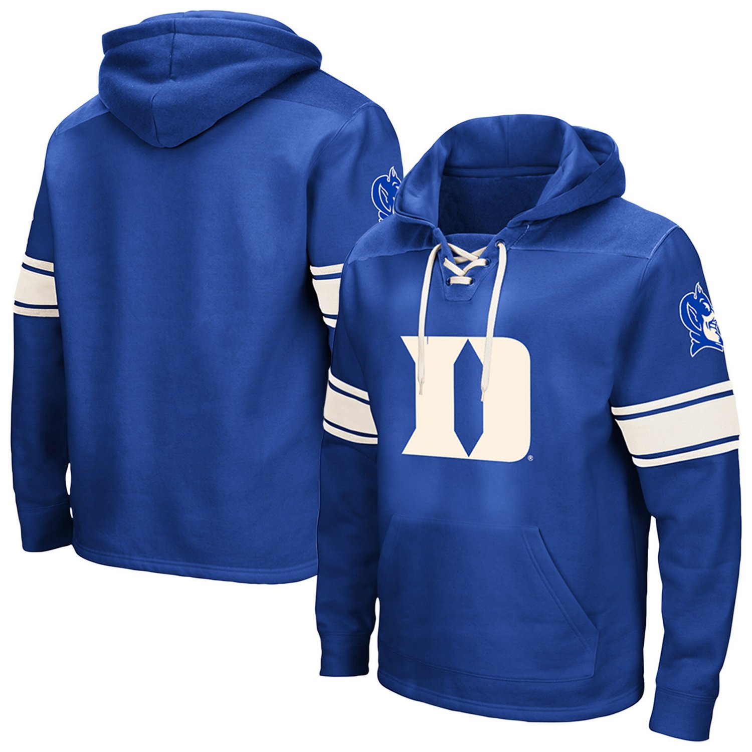 Colosseum Duke Blue Devils Lace-Up 20 Pullover Hoodie                                                                            - view number 1