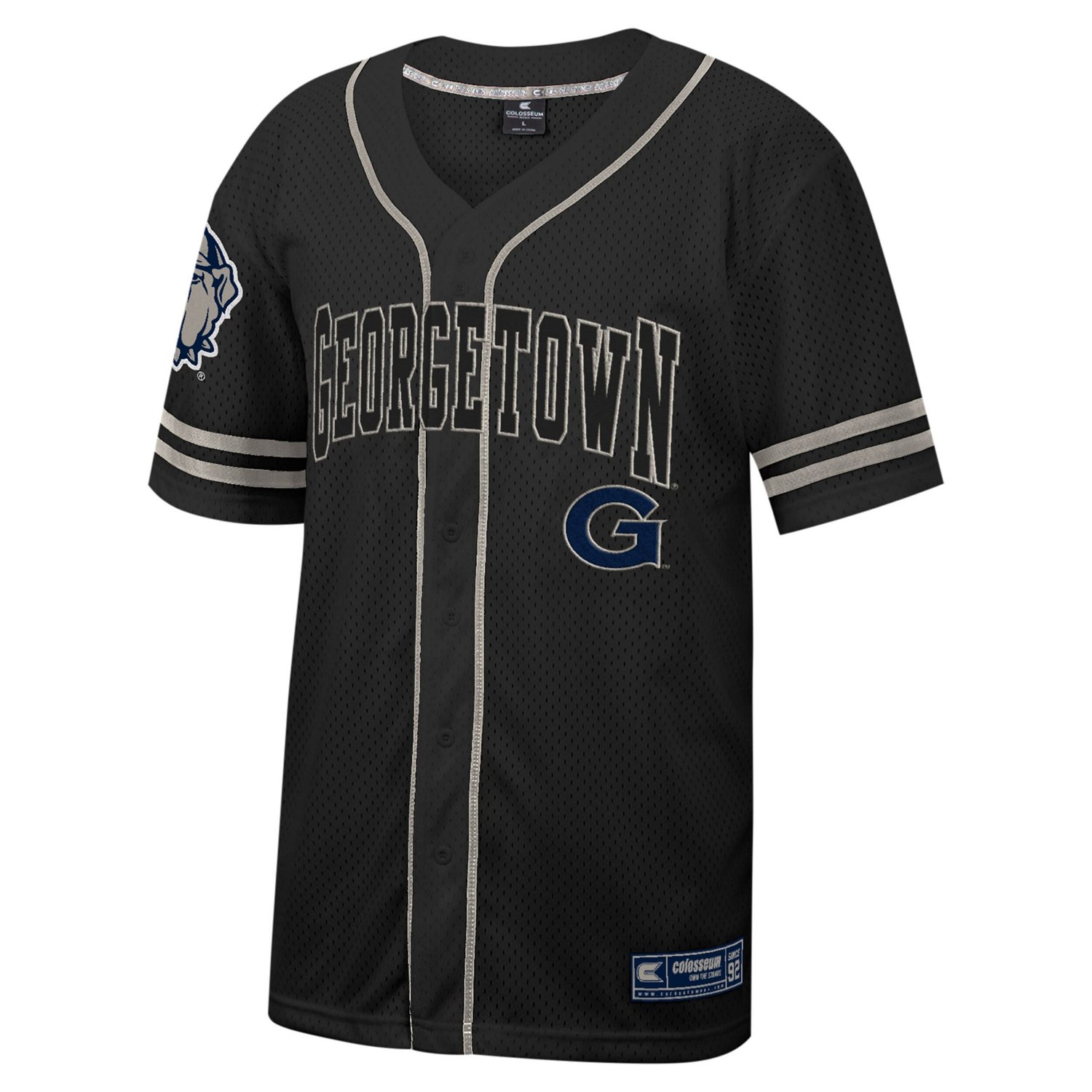 Colosseum Georgetown Hoyas Free Spirited Mesh Button-Up Baseball Jersey                                                          - view number 2
