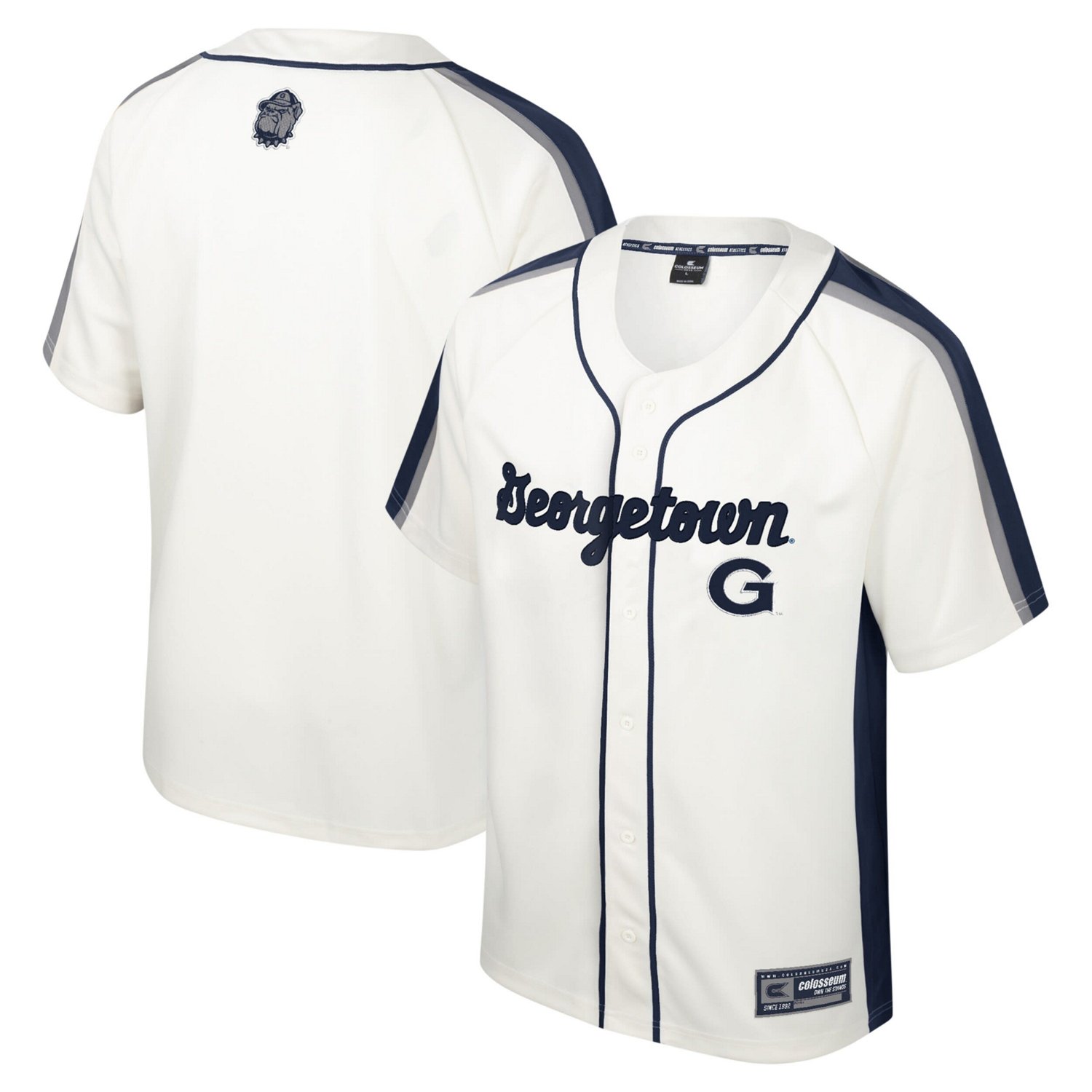 Colosseum Georgetown Hoyas Ruth Button-Up Baseball Jersey