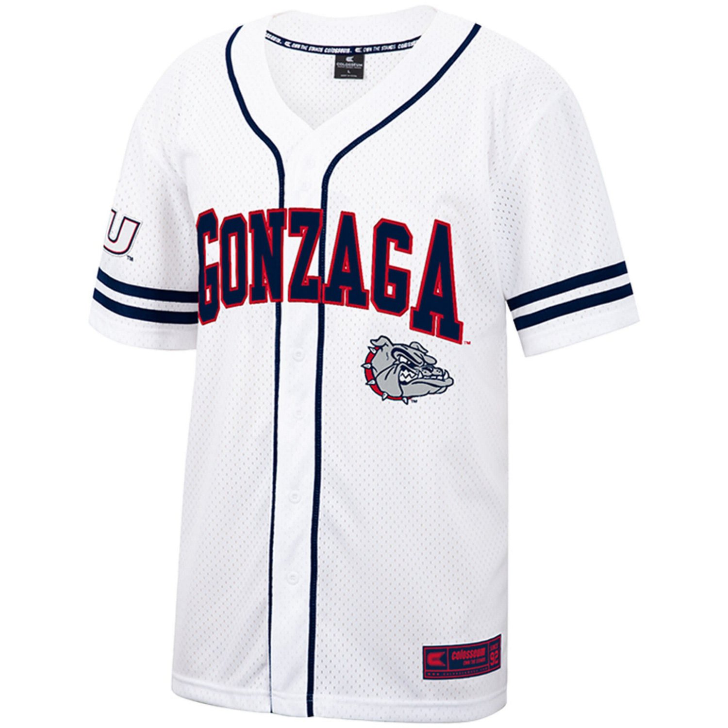 Colosseum Gonzaga Bulldogs Free Spirited Mesh Button-Up Baseball Jersey                                                          - view number 2