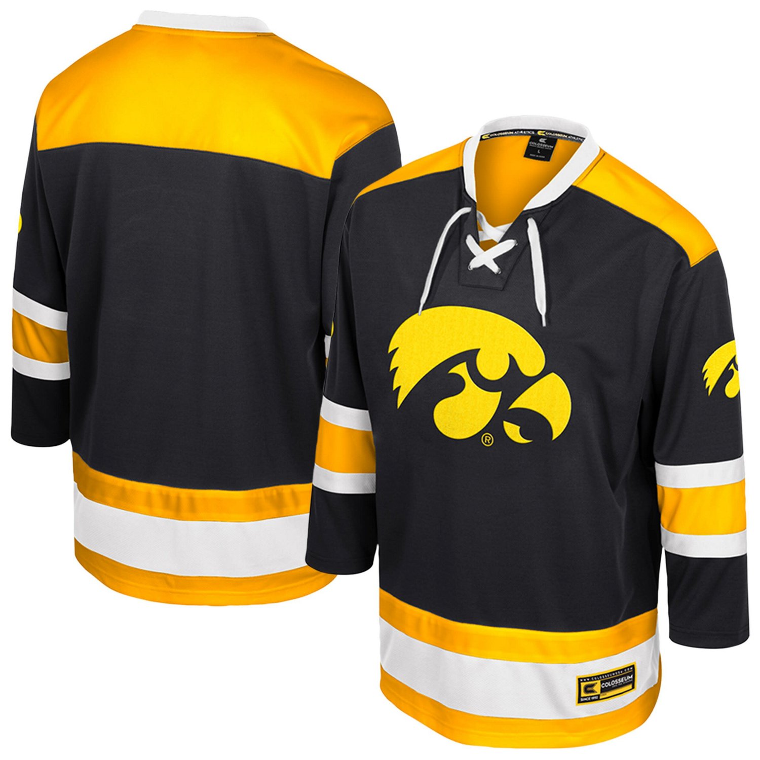 Colosseum Iowa Hawkeyes Athletic Machine Fashion Hockey Jersey