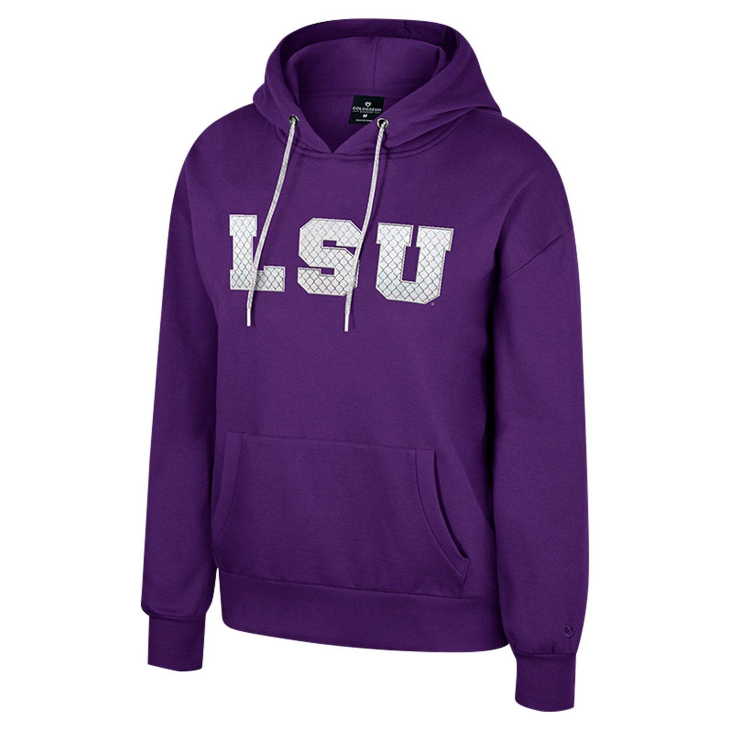 Colosseum LSU Tigers Reflection Rhinestone Drawcord Pullover Hoodie - view number 2