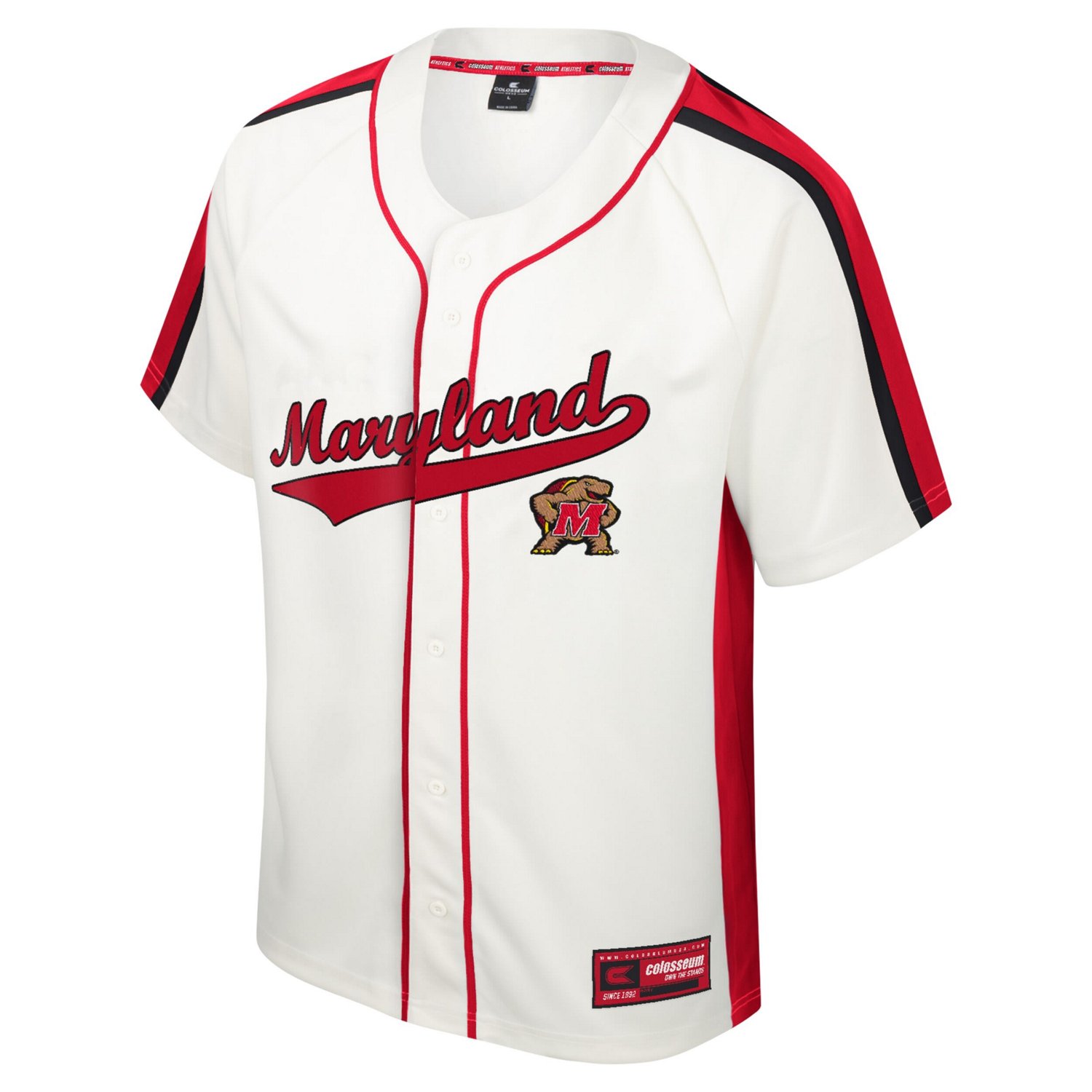 Colosseum Maryland Terrapins Ruth Button-Up Baseball Jersey - view number 2