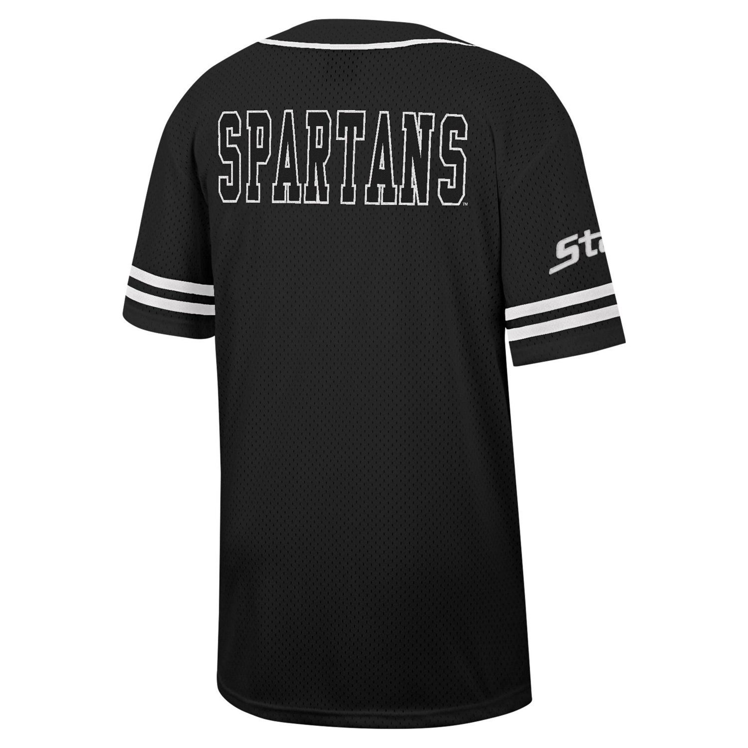 Colosseum Michigan State Spartans Free Spirited Mesh Button-Up Baseball Jersey                                                   - view number 3