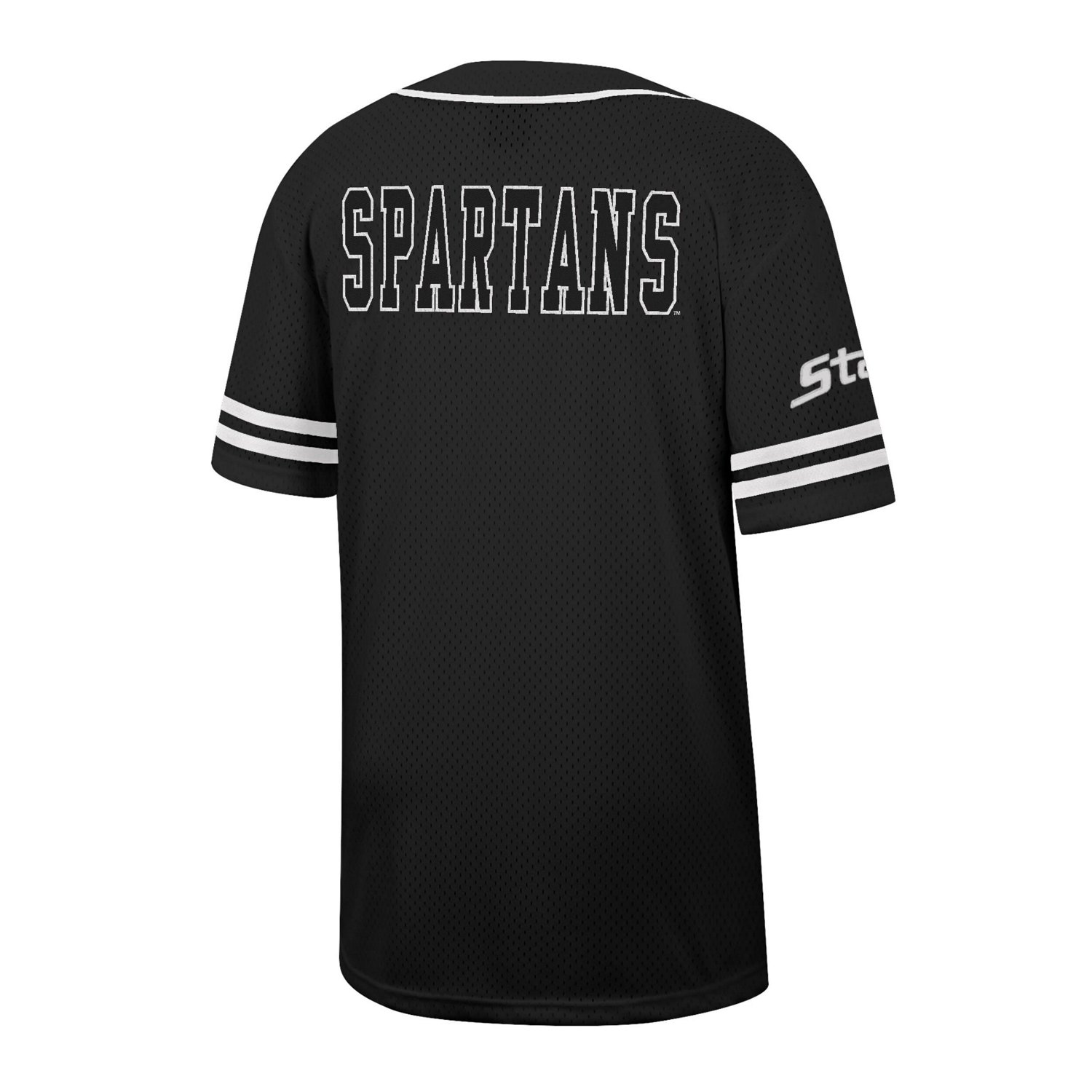 Colosseum Michigan State Spartans Free Spirited Mesh Button-Up Baseball Jersey                                                   - view number 3
