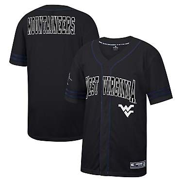 Colosseum West Virginia Mountaineers Free Spirited Mesh Button-Up Baseball Jersey                                               