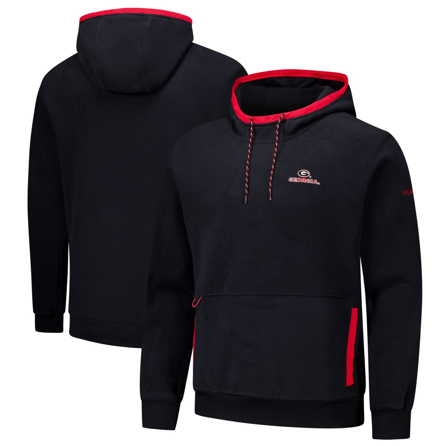 Columbia Georgia Bulldogs Flanker Fleece Pullover Hoodie - view number 1