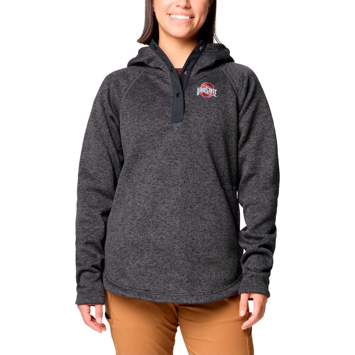 Columbia Ohio State Buckeyes Sweater Weather Raglan Pullover Hoodie - view number 4
