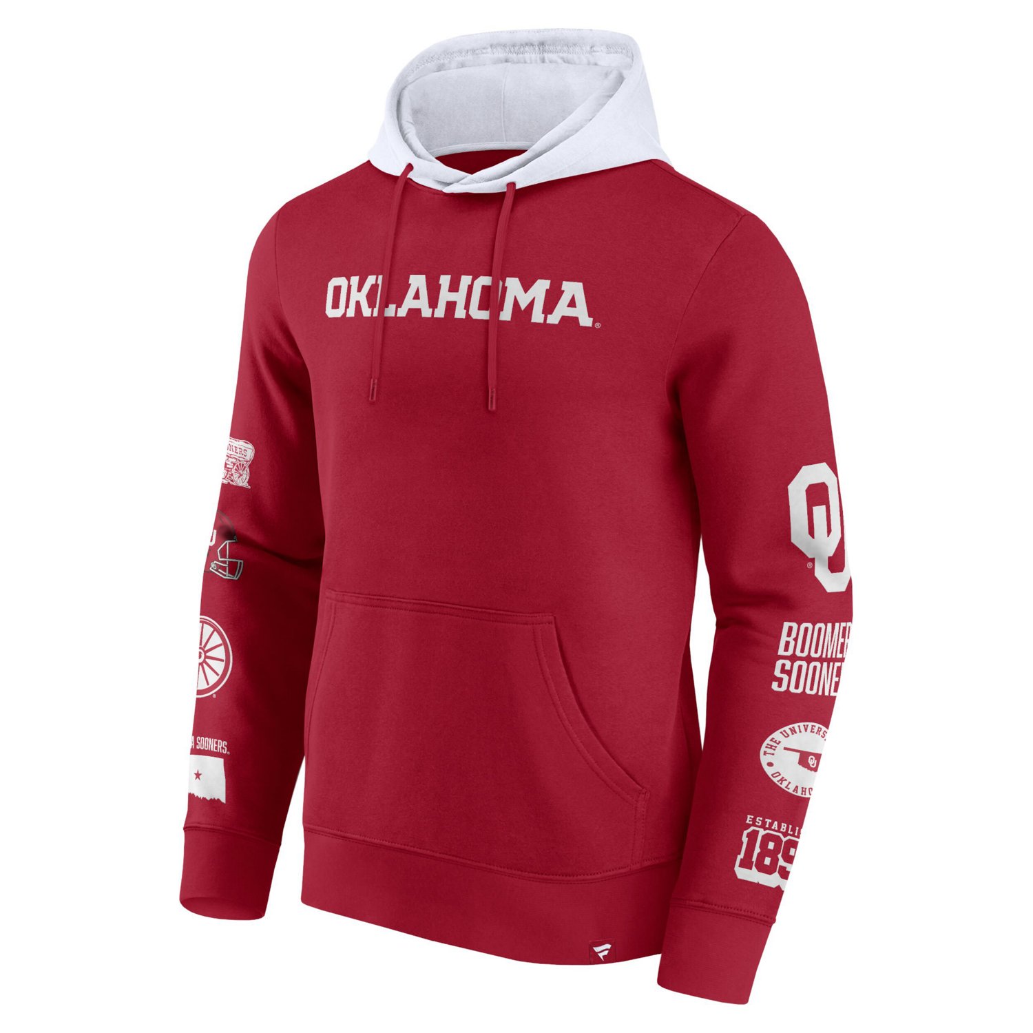 Fanatics / Oklahoma Sooners Color Block Badge Fleece Pullover Hoodie - view number 2