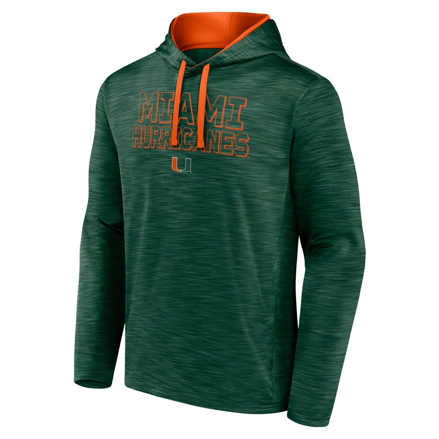 Fanatics Miami Hurricanes Athlete Poly Fleece Pullover Hoodie                                                                    - view number 2