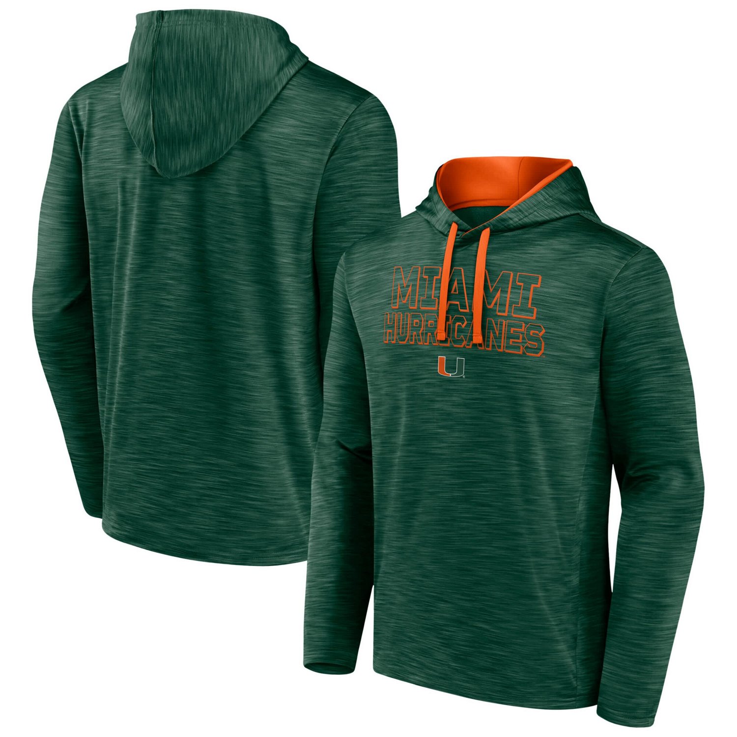 Fanatics Miami Hurricanes Athlete Poly Fleece Pullover Hoodie