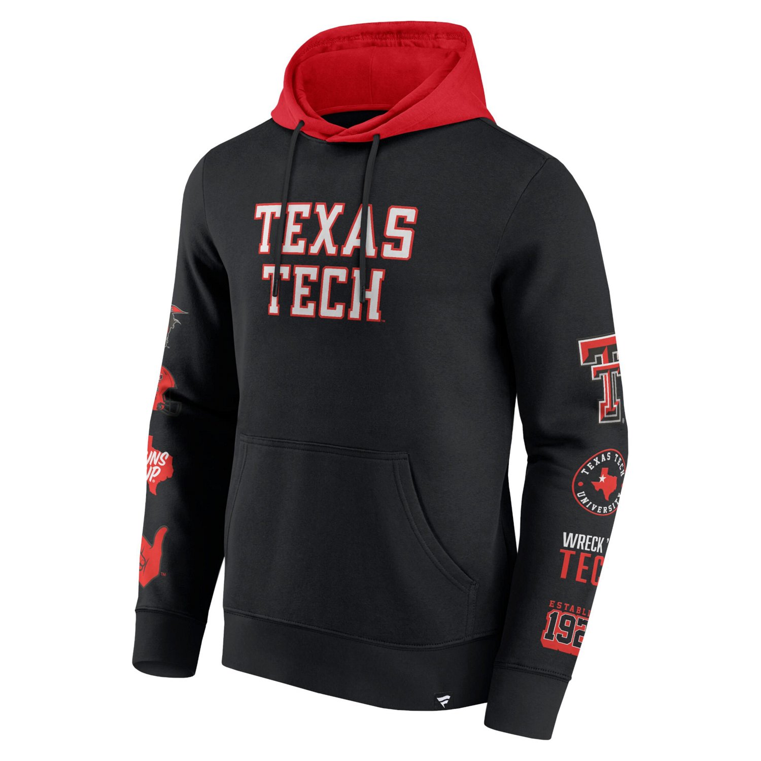 Fanatics /Red Texas Tech Red Raiders Color Block Badge Fleece Pullover Hoodie - view number 2