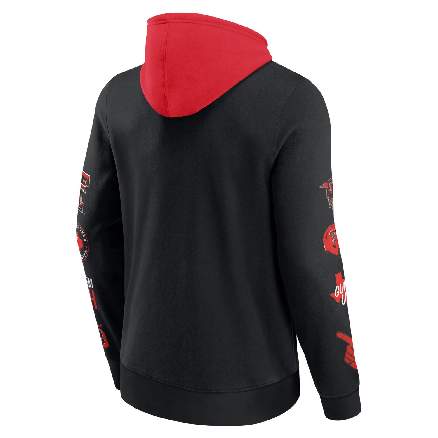 Fanatics /Red Texas Tech Red Raiders Color Block Badge Fleece Pullover Hoodie - view number 3