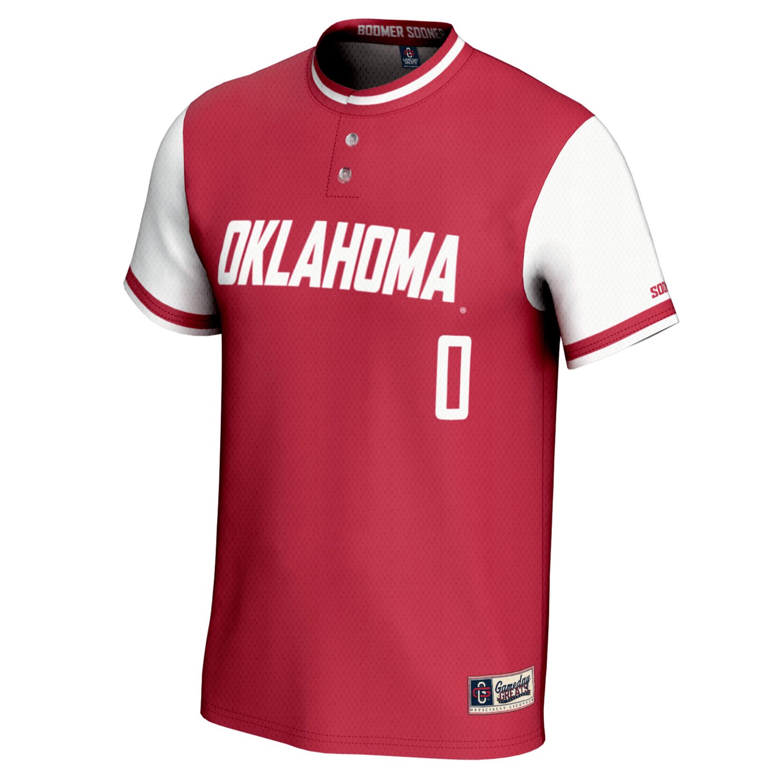 GameDay Greats 0 Oklahoma Sooners Lightweight Softball Jersey                                                                    - view number 2