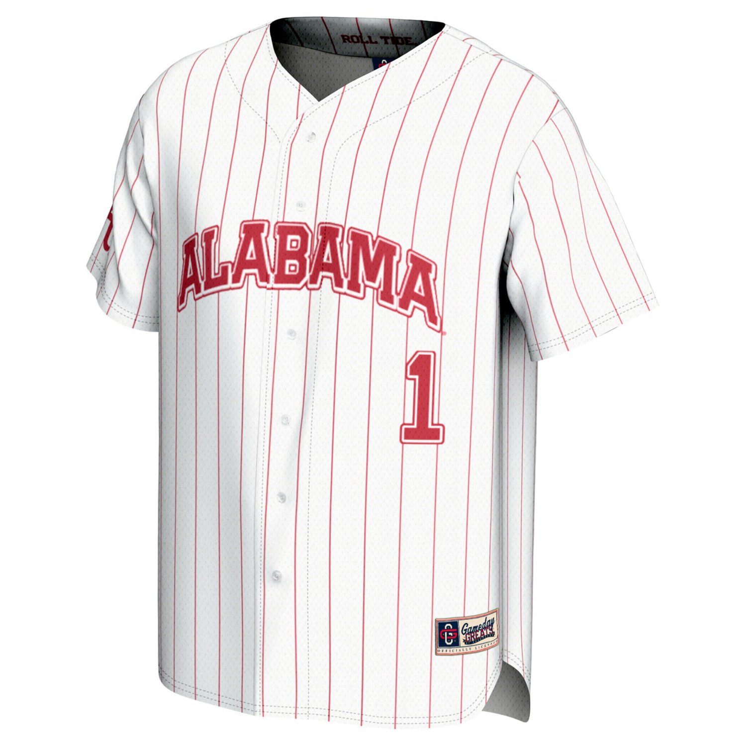 GameDay Greats 1 Alabama Crimson Tide Lightweight Baseball Fashion Jersey                                                        - view number 2