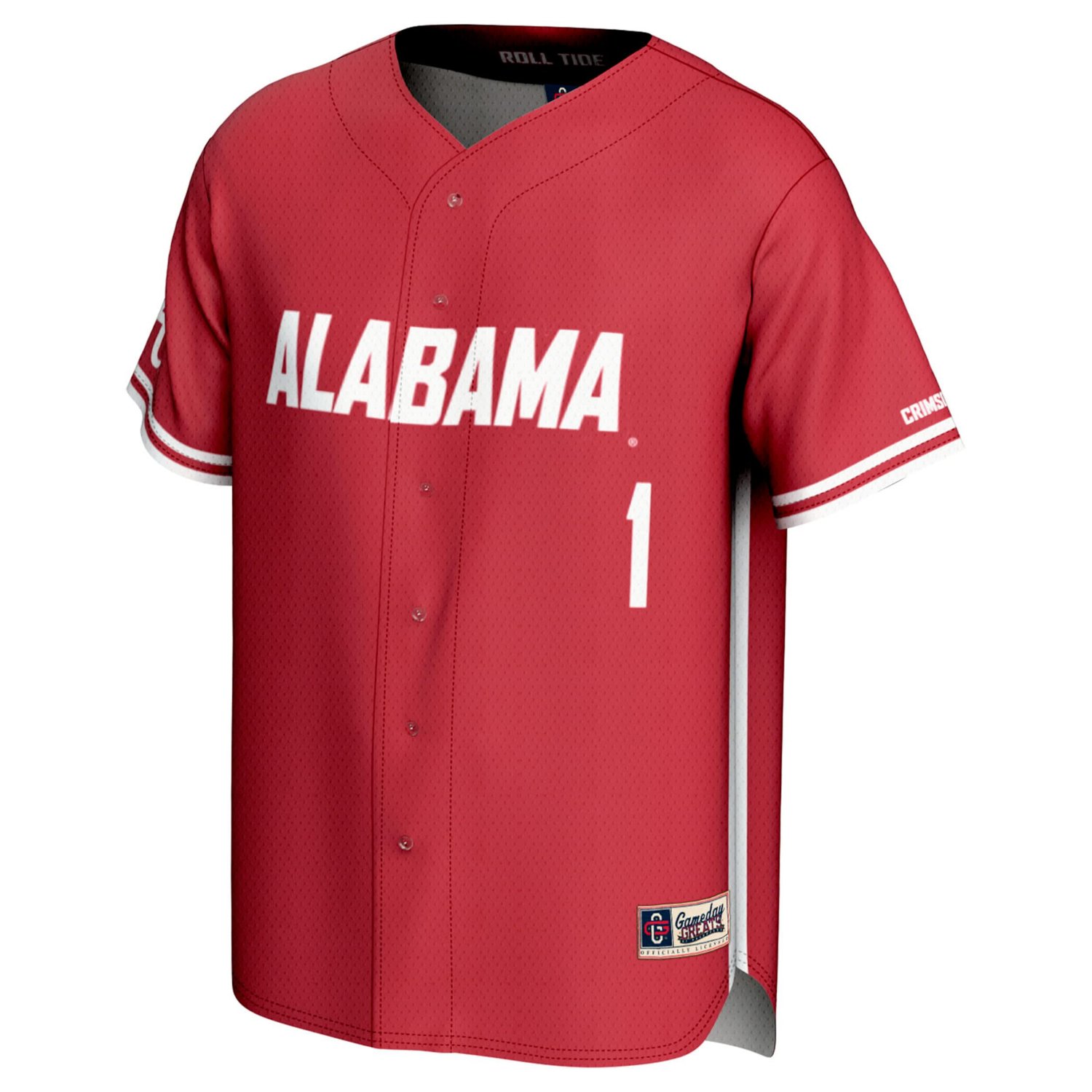 GameDay Greats 1 Alabama Crimson Tide Lightweight Baseball Fashion Jersey - view number 2